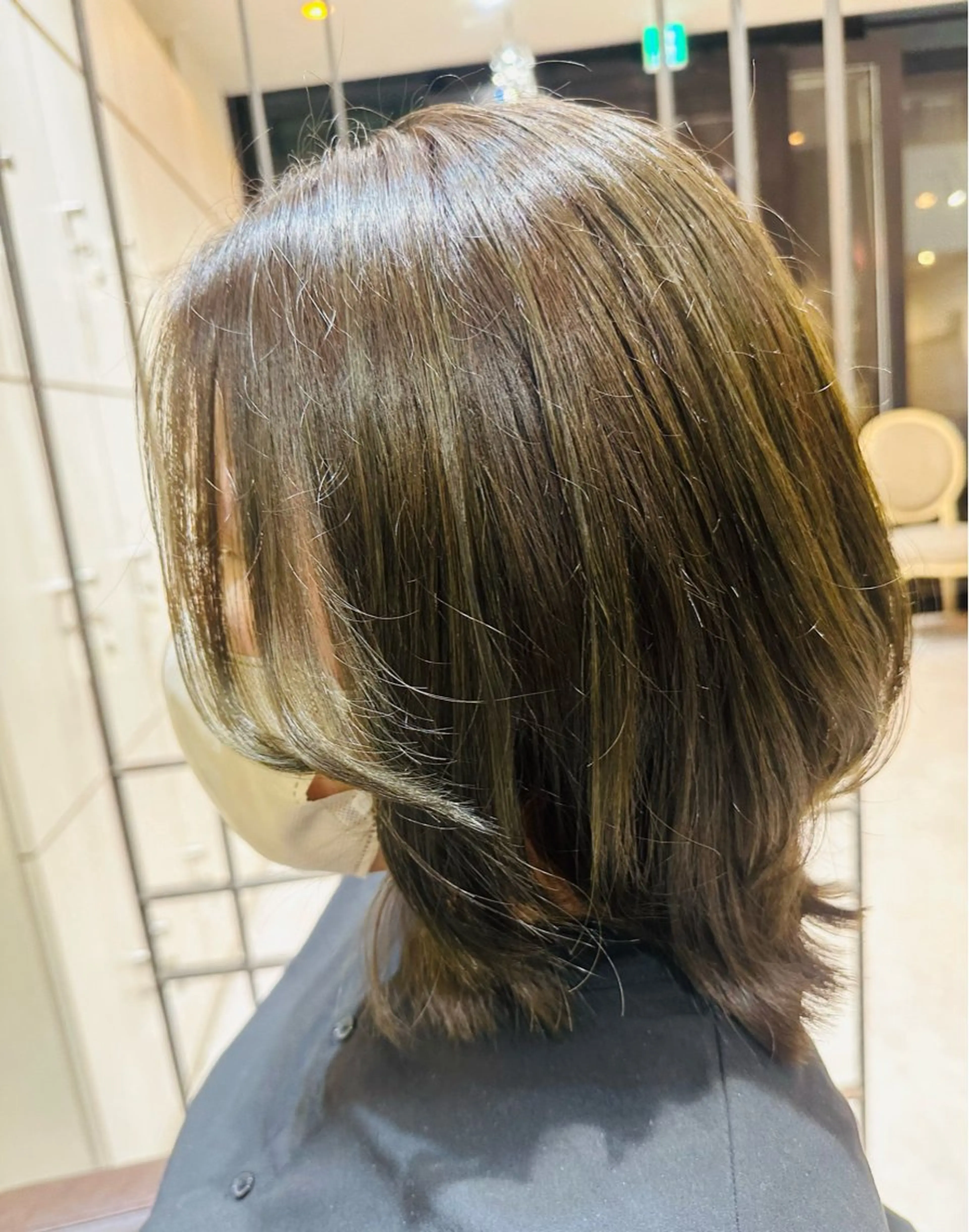 ミディアム カラー ベージュカラー オリーブベージュ メンズカット/パーマ 髙橋美穂のヘアスタイル