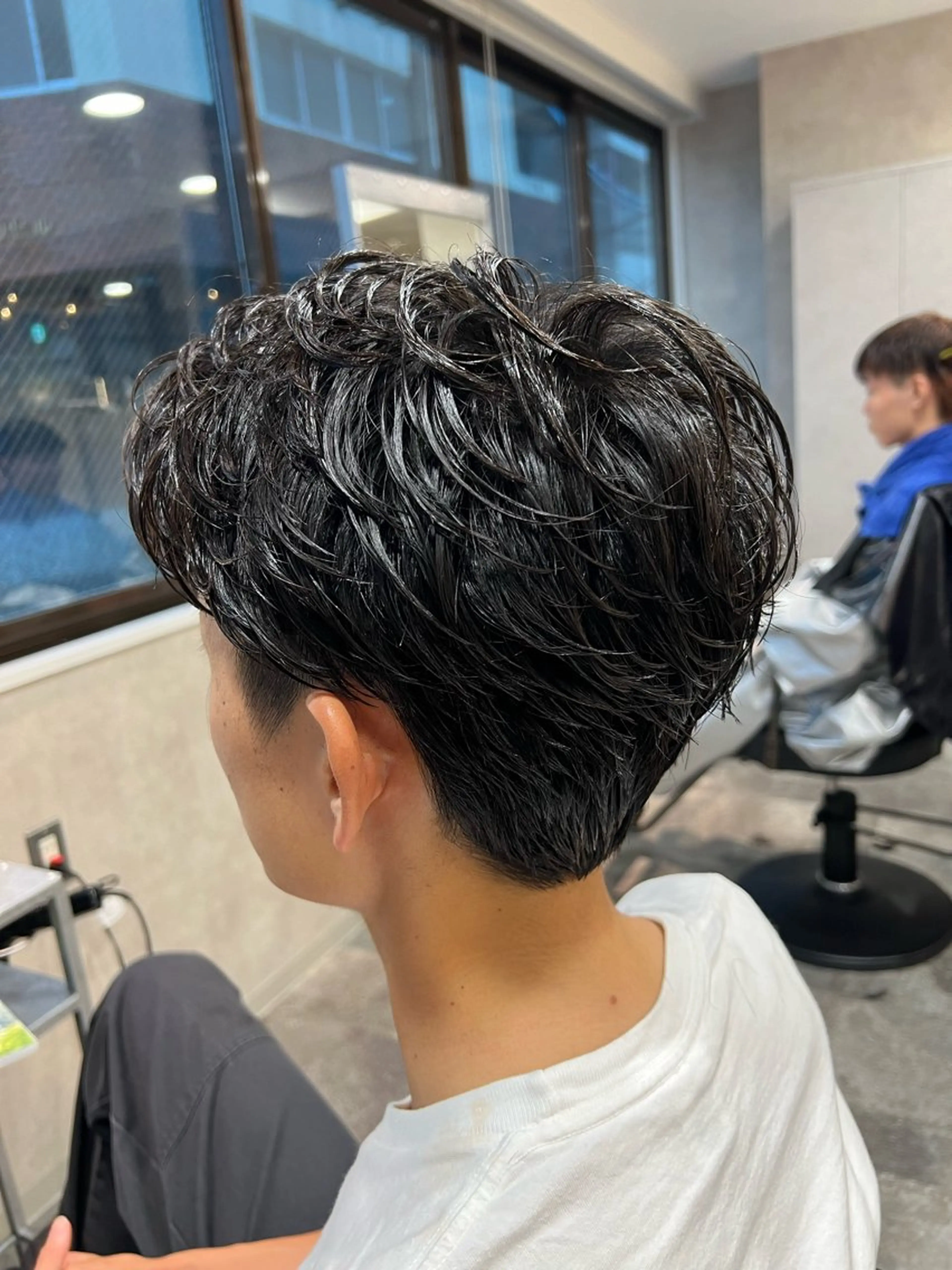 ミディアム ヘアアレンジ メンズ アップバング 刈り上げ メンズ特化/カラー/ パーマ/ケイシンのヘアスタイル