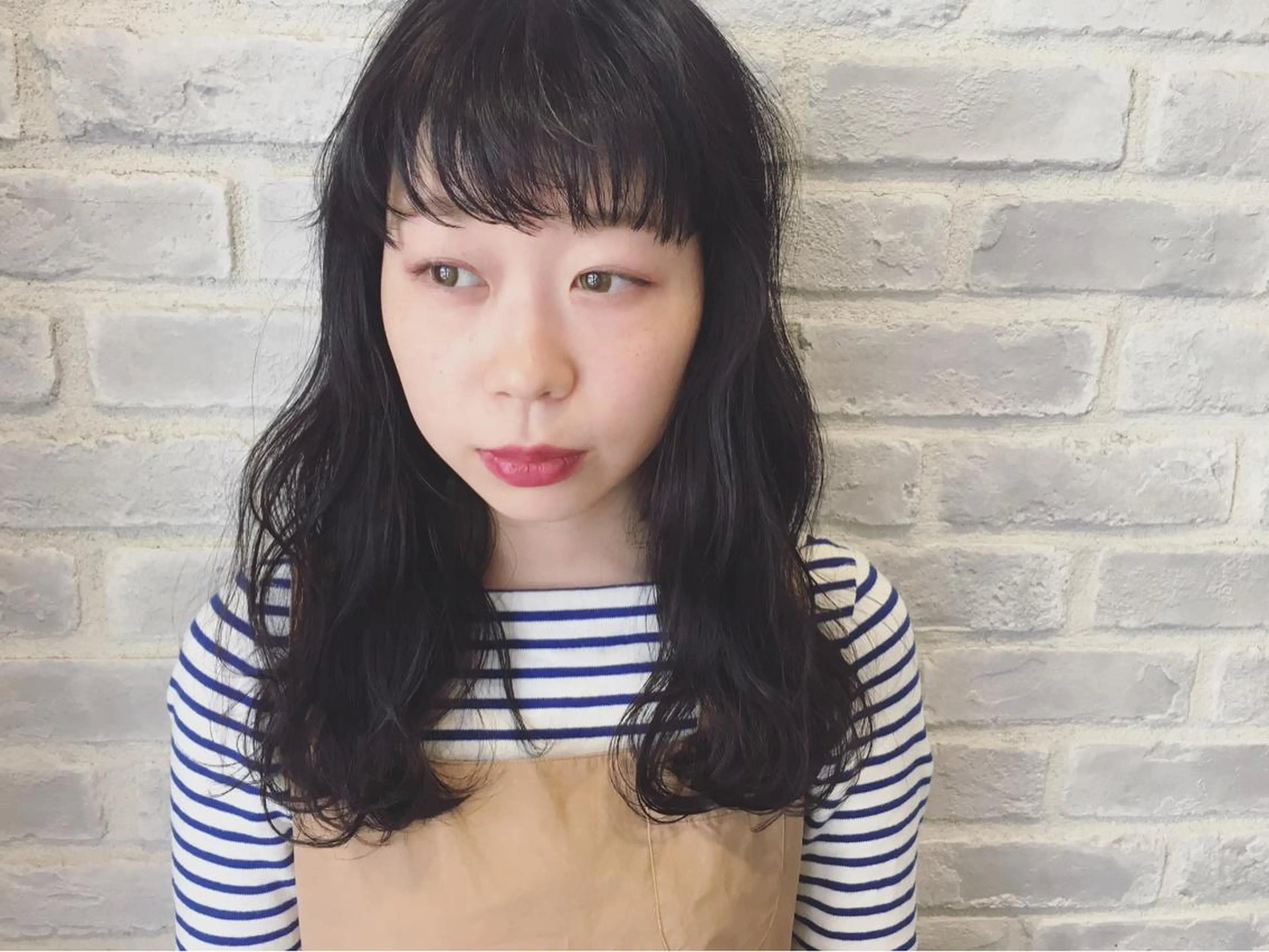 ミディアム カラー パーマ ヘアカラー トリートメント la fith所属・rico_by ヘアとアイブロウのヘアスタイル