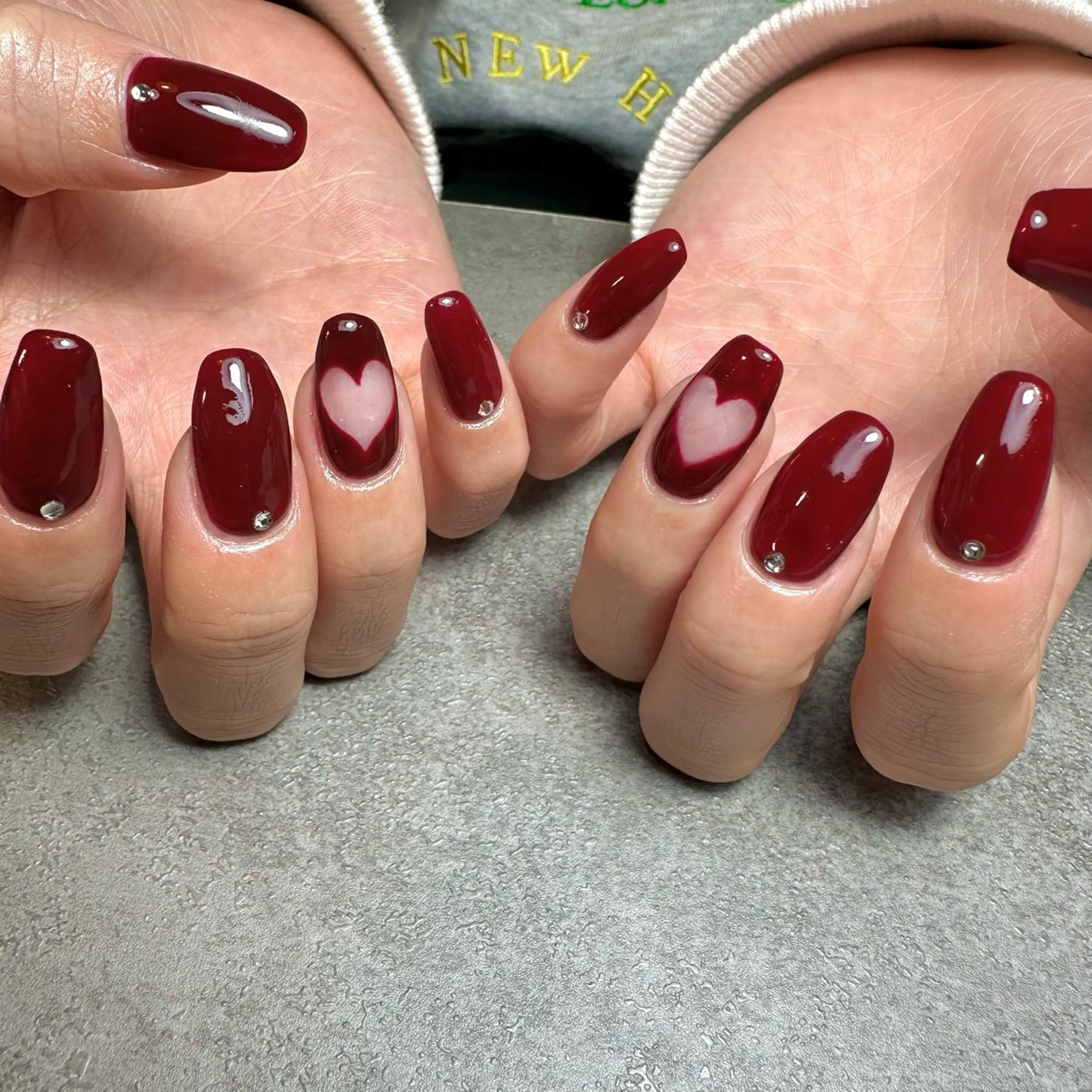 ネイル バレンタイン ハンドネイル フットネイル GéRanium Harukaのネイルデザイン