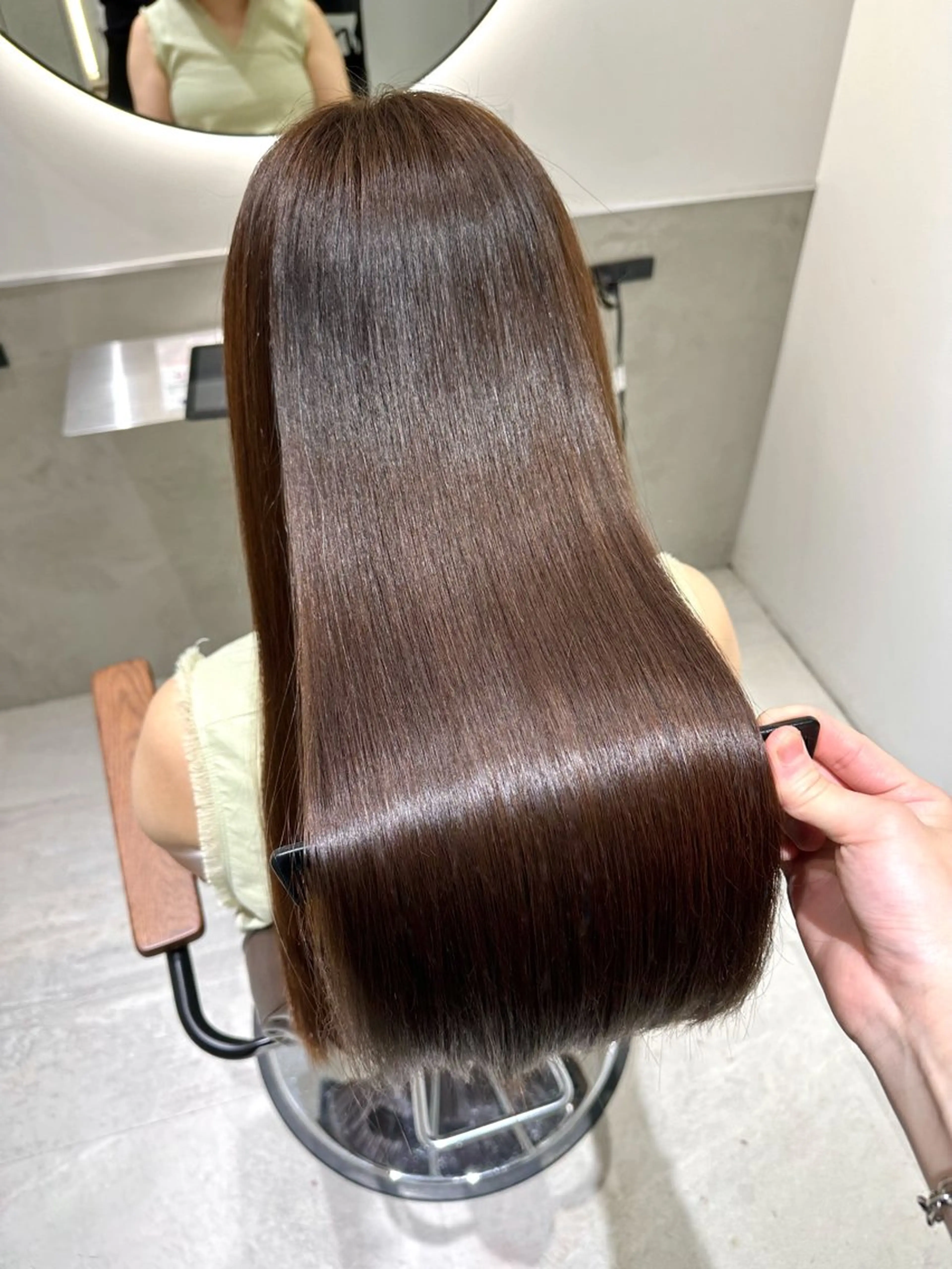 ロング カラー 縮毛矯正 トリートメント 髪質改善&縮毛矯正 🍀本木ヨシヒサのヘアスタイル