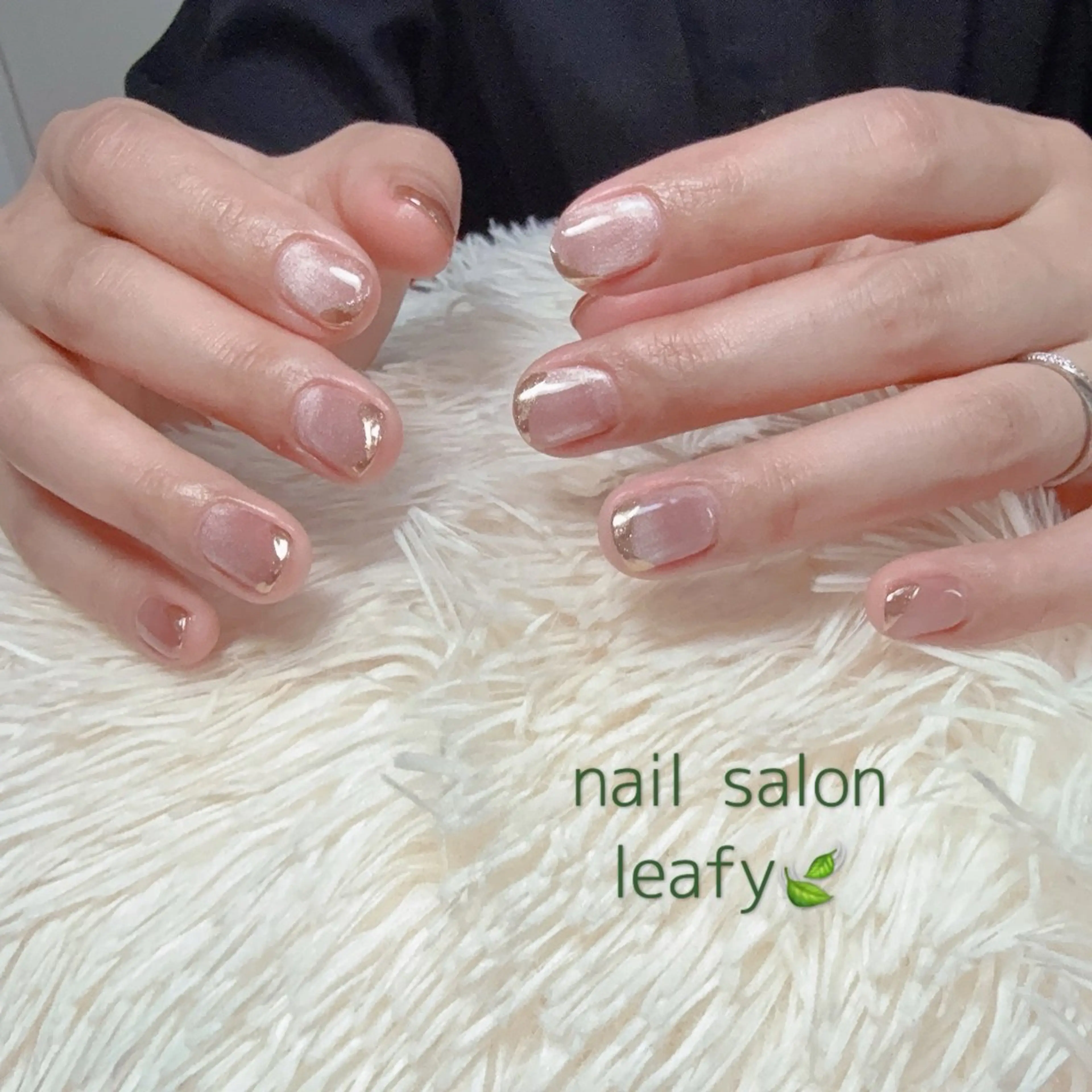 ネイル マグネットネイル ミラーネイル 持ち込み ネイルサロン leafyのネイルデザイン