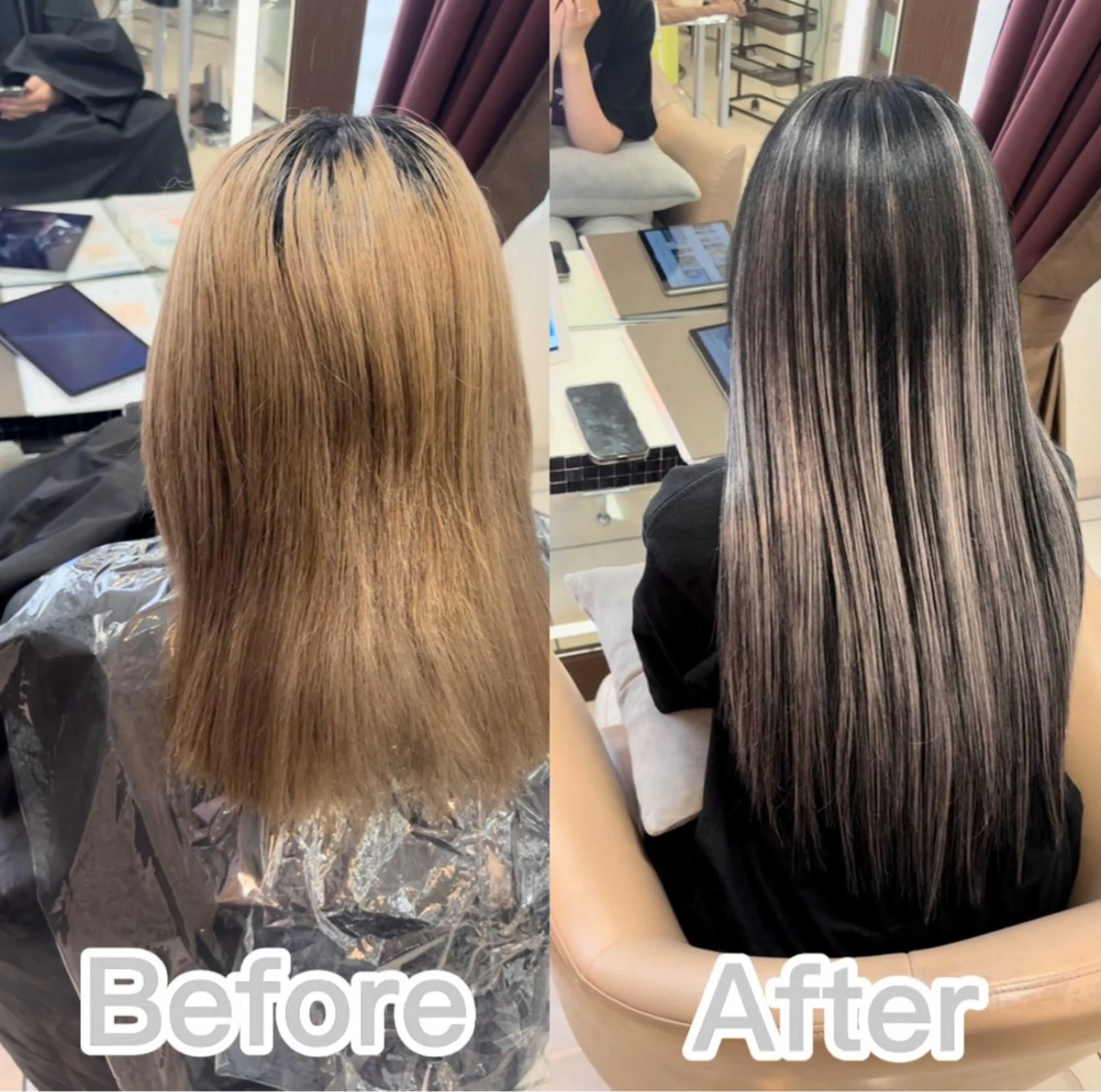 ロング カラー ヘアアレンジ メンズ ボブ エクステ カット ヘアカラー エクステ ヘアセット エクステ🎀艶カラー ✨しぇる🌙のヘアスタイル