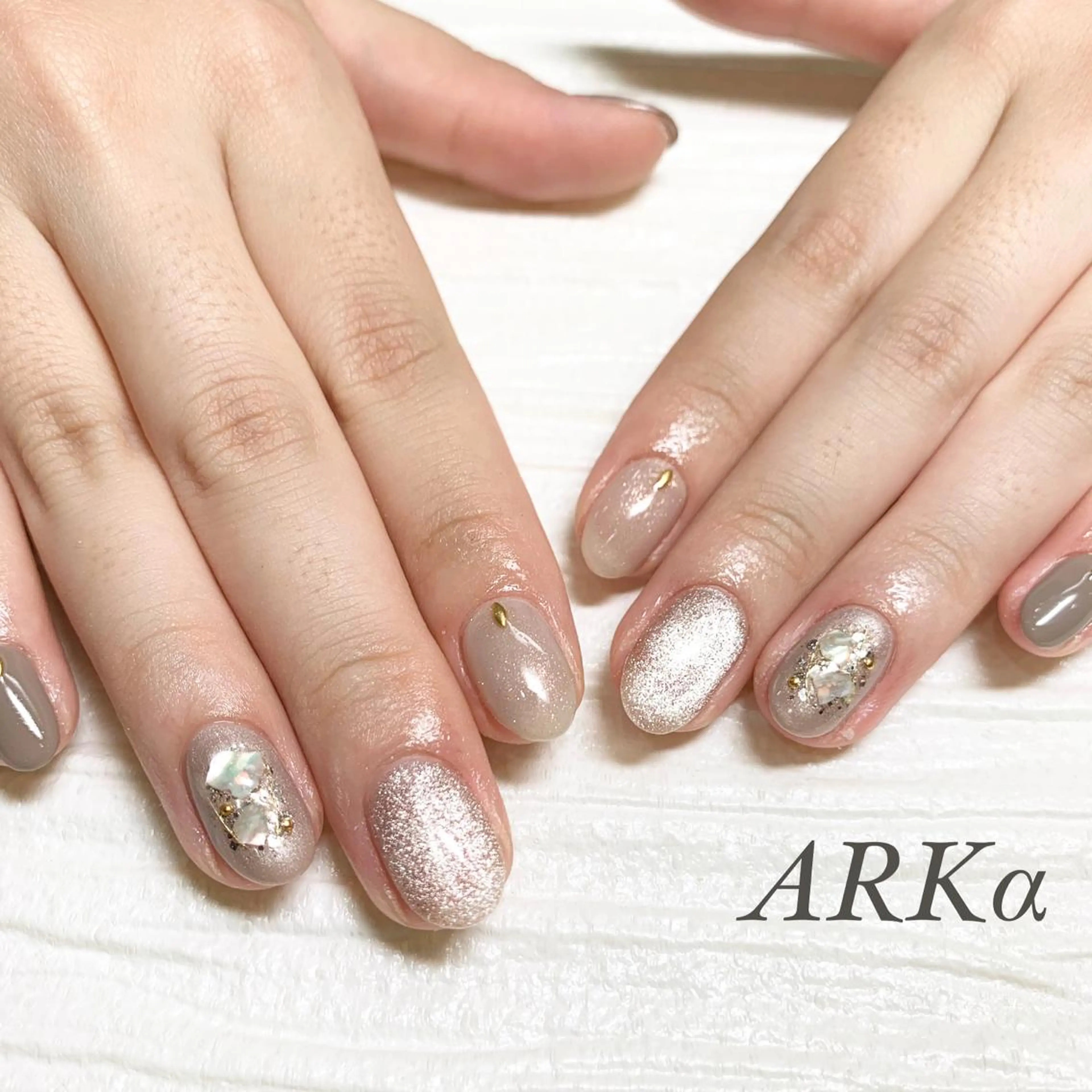 ネイル マグネットネイル ハンドネイル Nailsalon ARKαのネイルデザイン