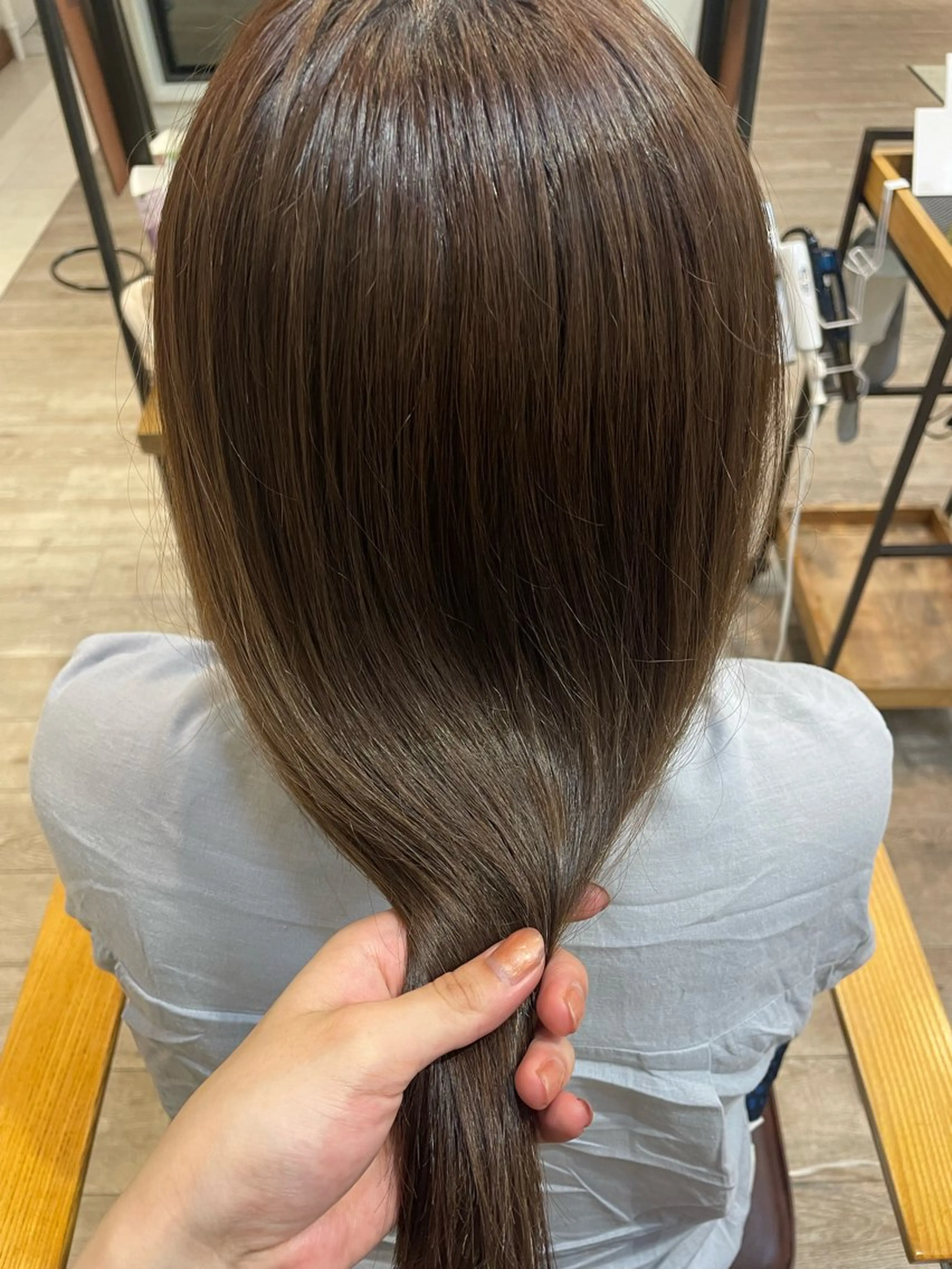 セミロング カラー ヘアカラー トリートメント ながこ /透明感カラーのヘアスタイル