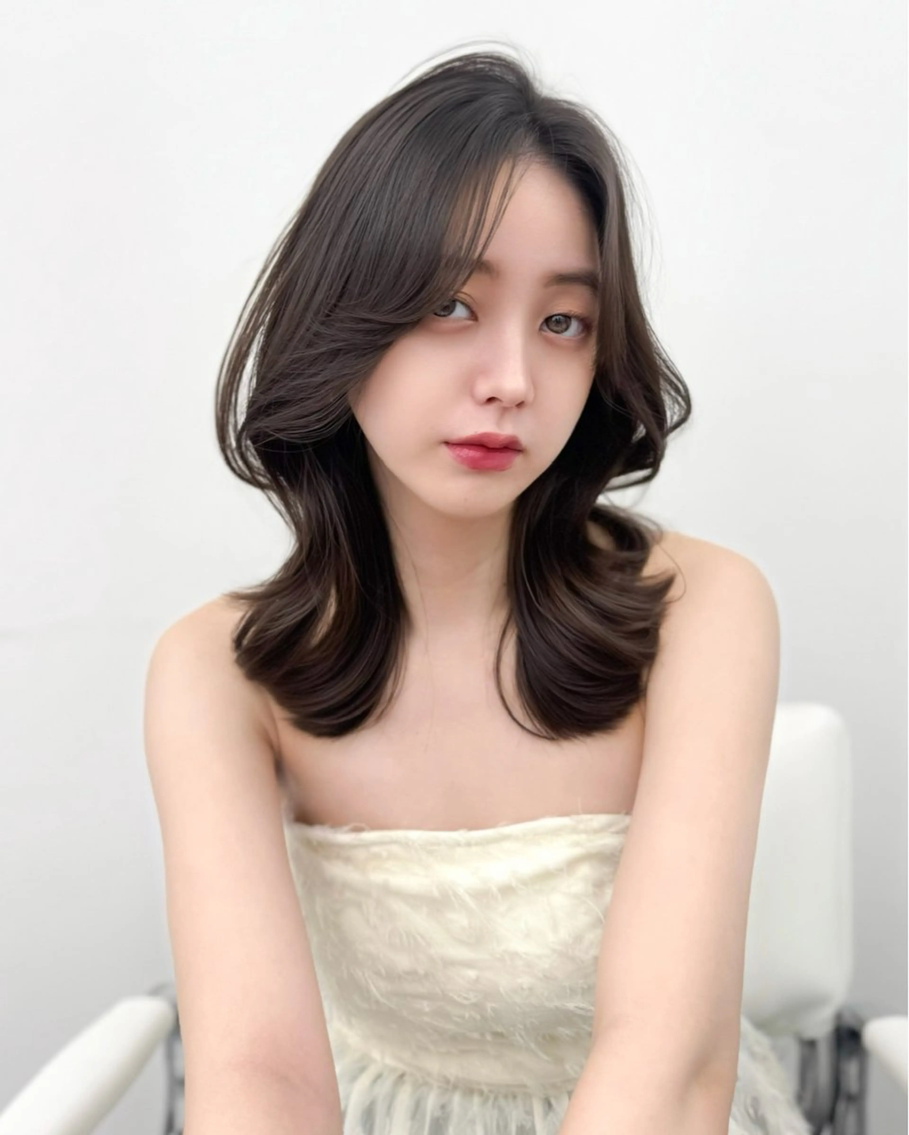 ロング カラー カット ヘアカラー トリートメント 韓国ヘア　紗希 🦋のヘアスタイル