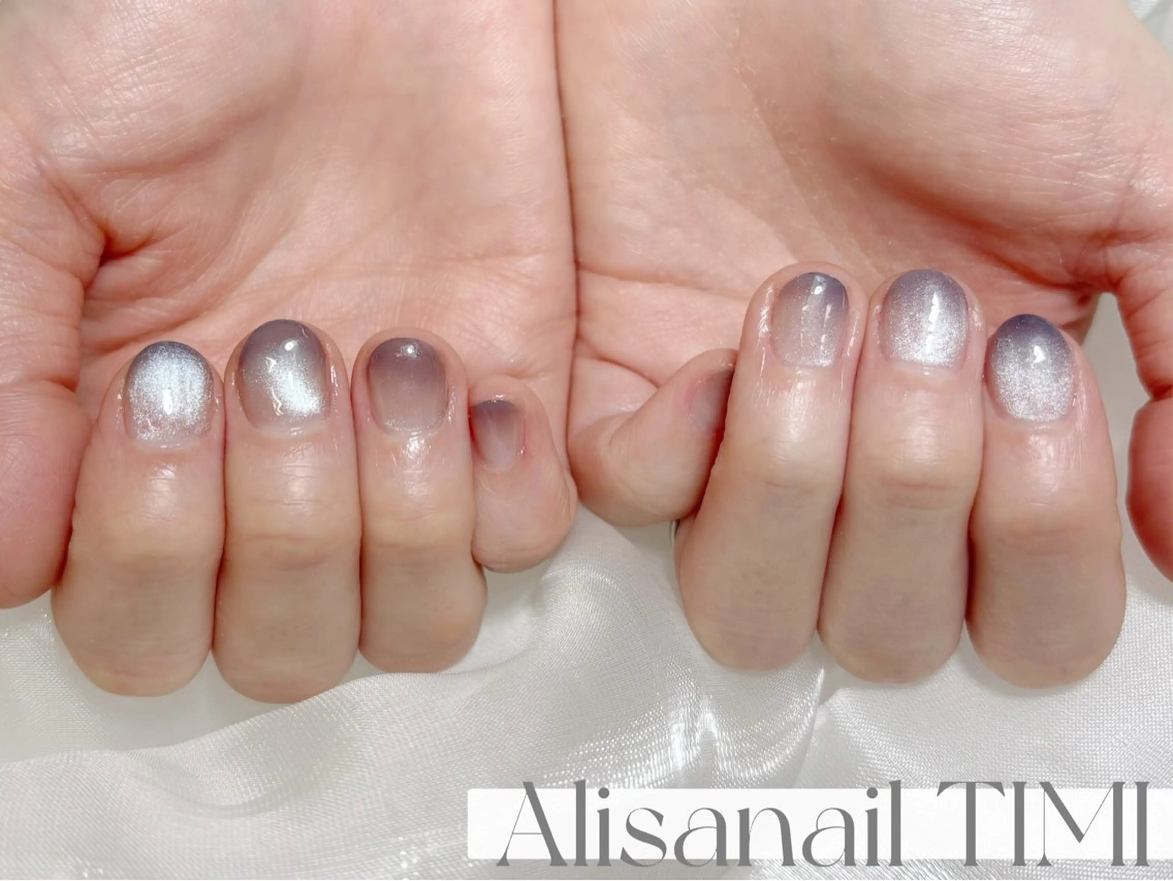ネイル マグネットネイル マグネットワンカラー ワンカラーネイル ハンドネイル Alisa nail Timiのネイルデザイン
