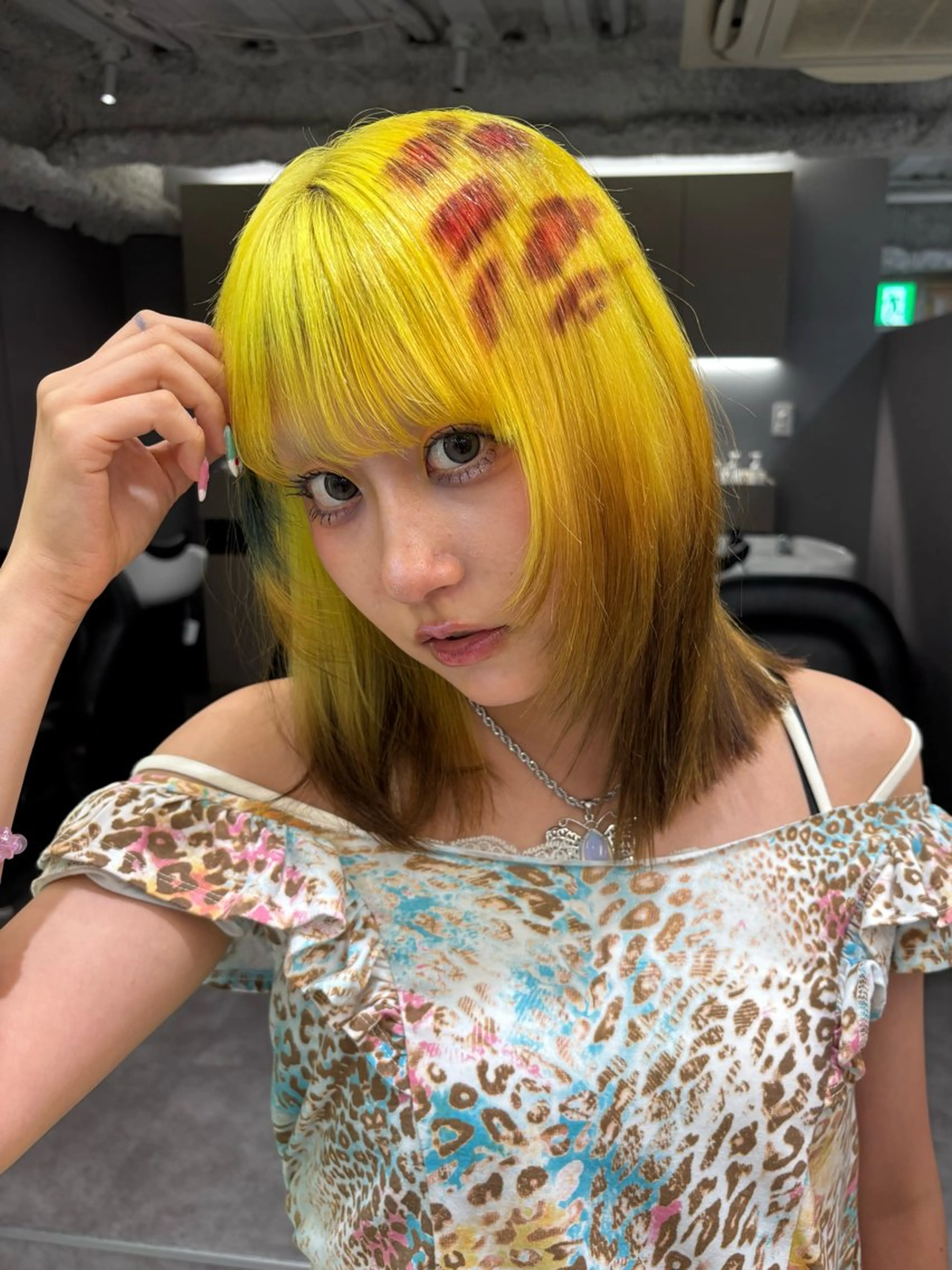 ミディアム カラー ヘアカラー 名古屋／デザイン／ ブリーチ/松井亮磨のヘアスタイル