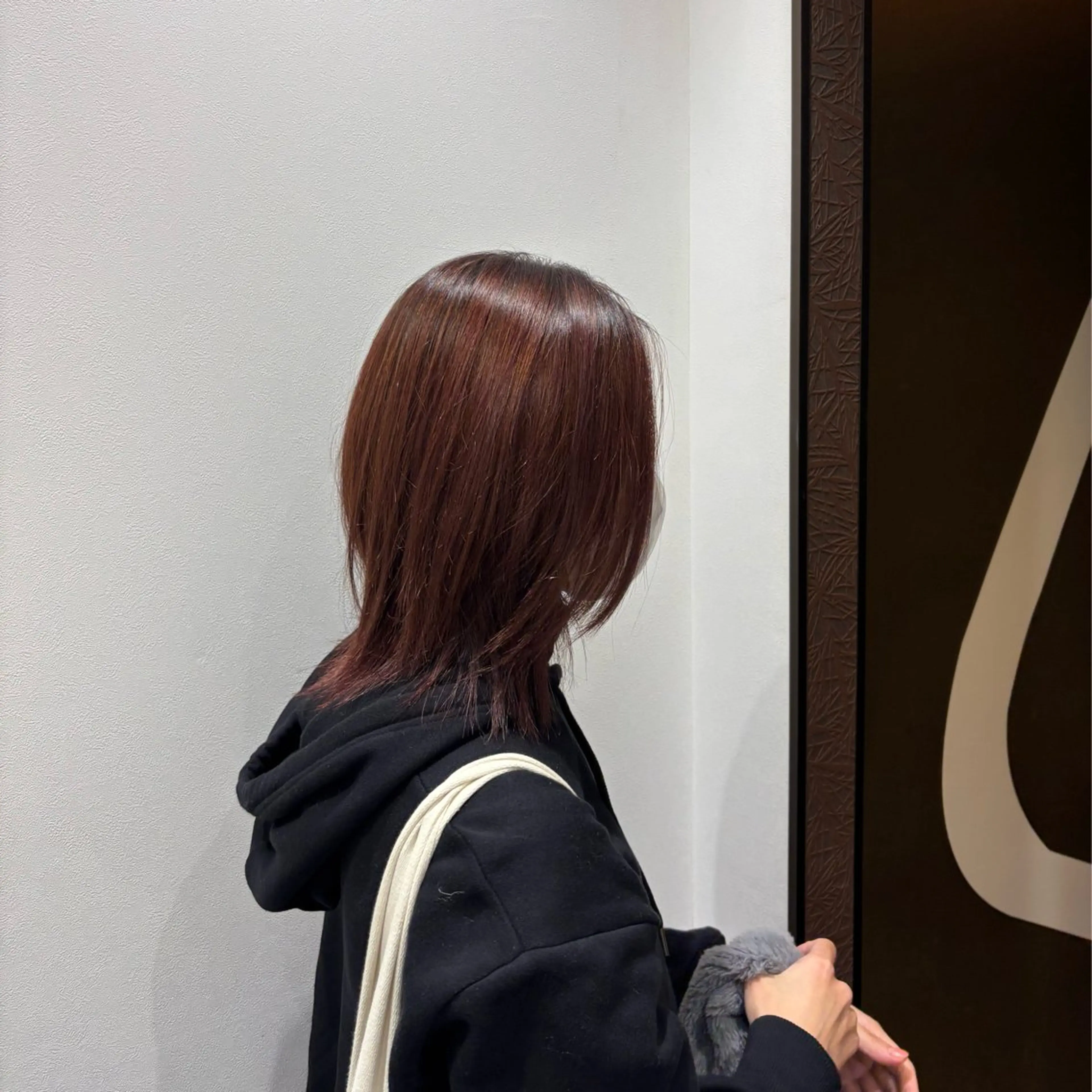 ミディアム カラー ベージュカラー レッドカラー カラーモデル募集中 🎀いしまぶしあいりのヘアスタイル