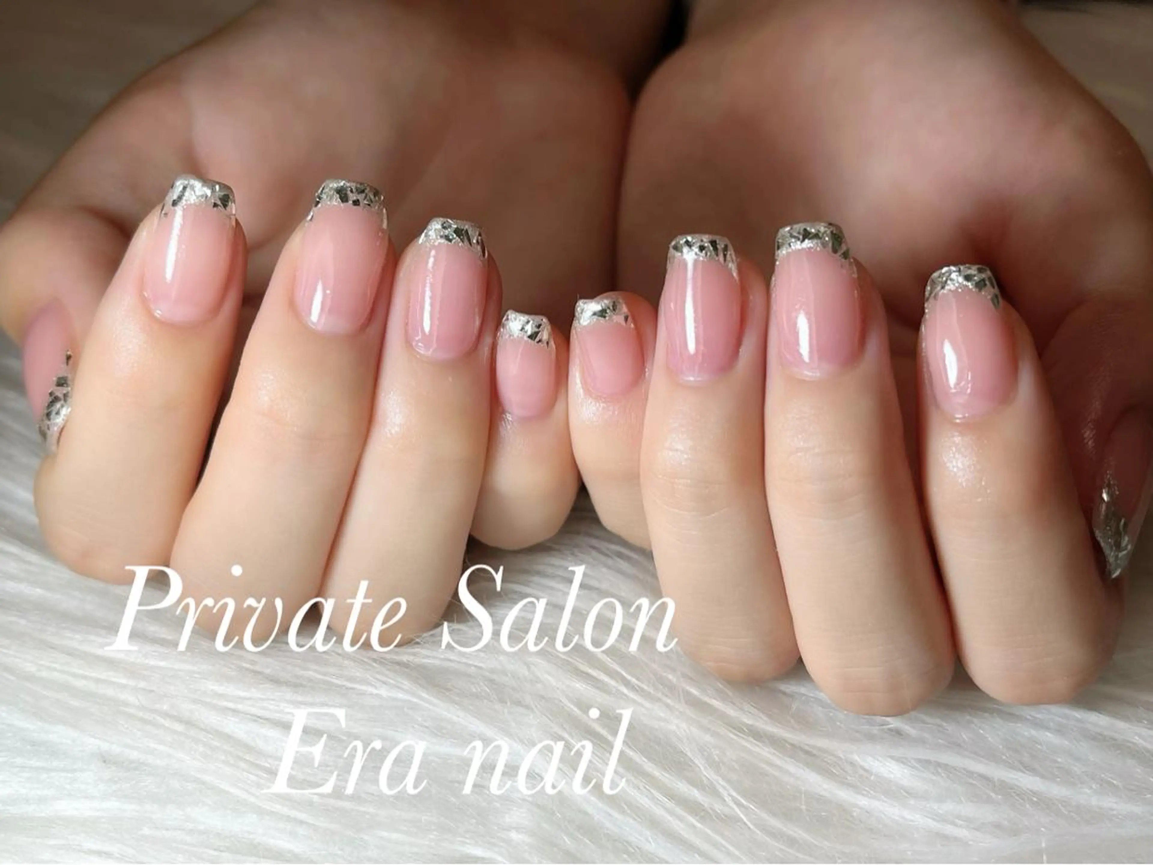 ネイル フレンチネイル ガラスフレンチ Era nailのネイルデザイン