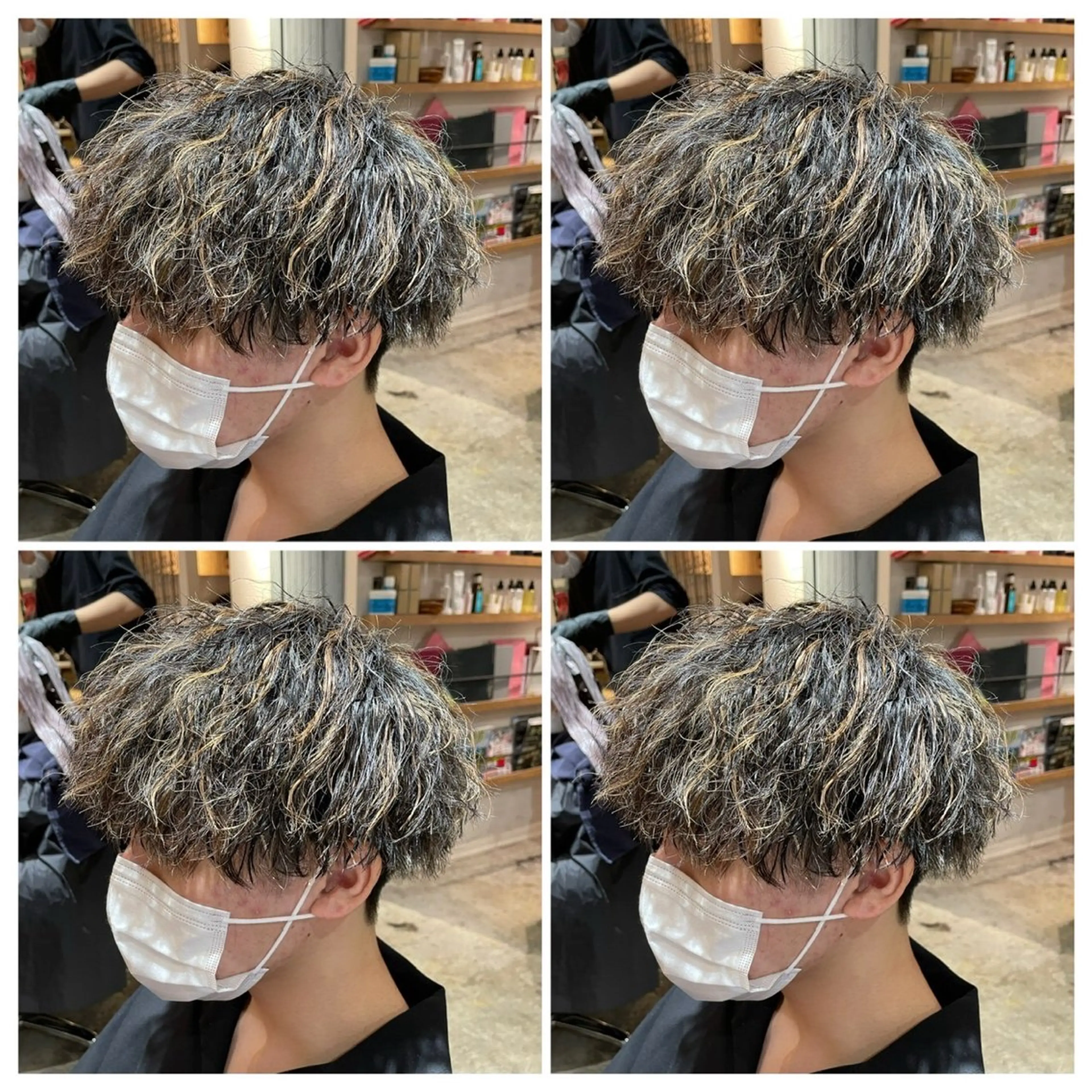 ミディアム カラー パーマ メンズ カット ヘアカラー パーマ トリートメント 🟣メンズパーマ 川端 永遠🟣のヘアスタイル