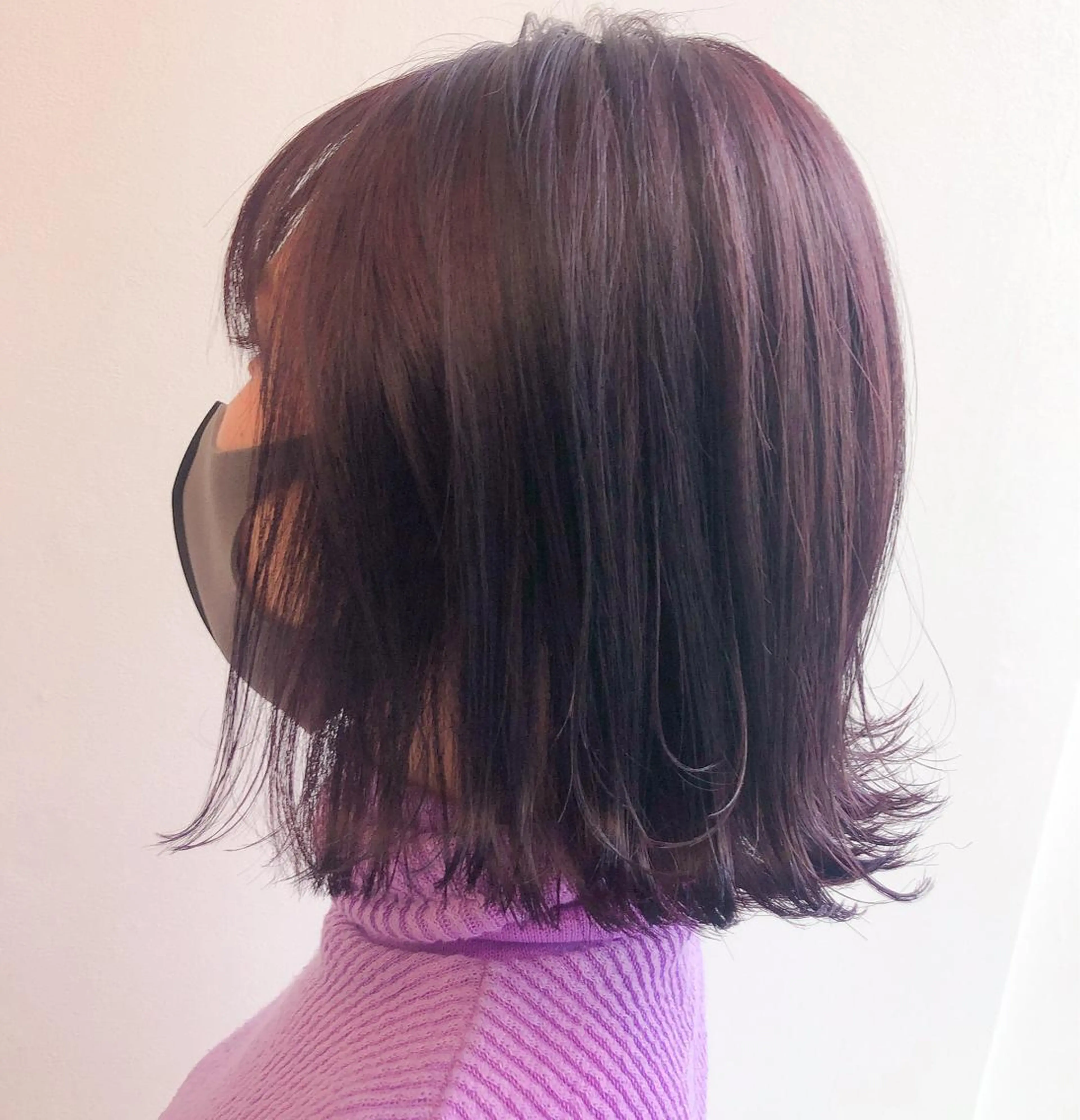 ミディアム パープルカラー コトネ🫧 韓国風レイヤーカットのヘアスタイル