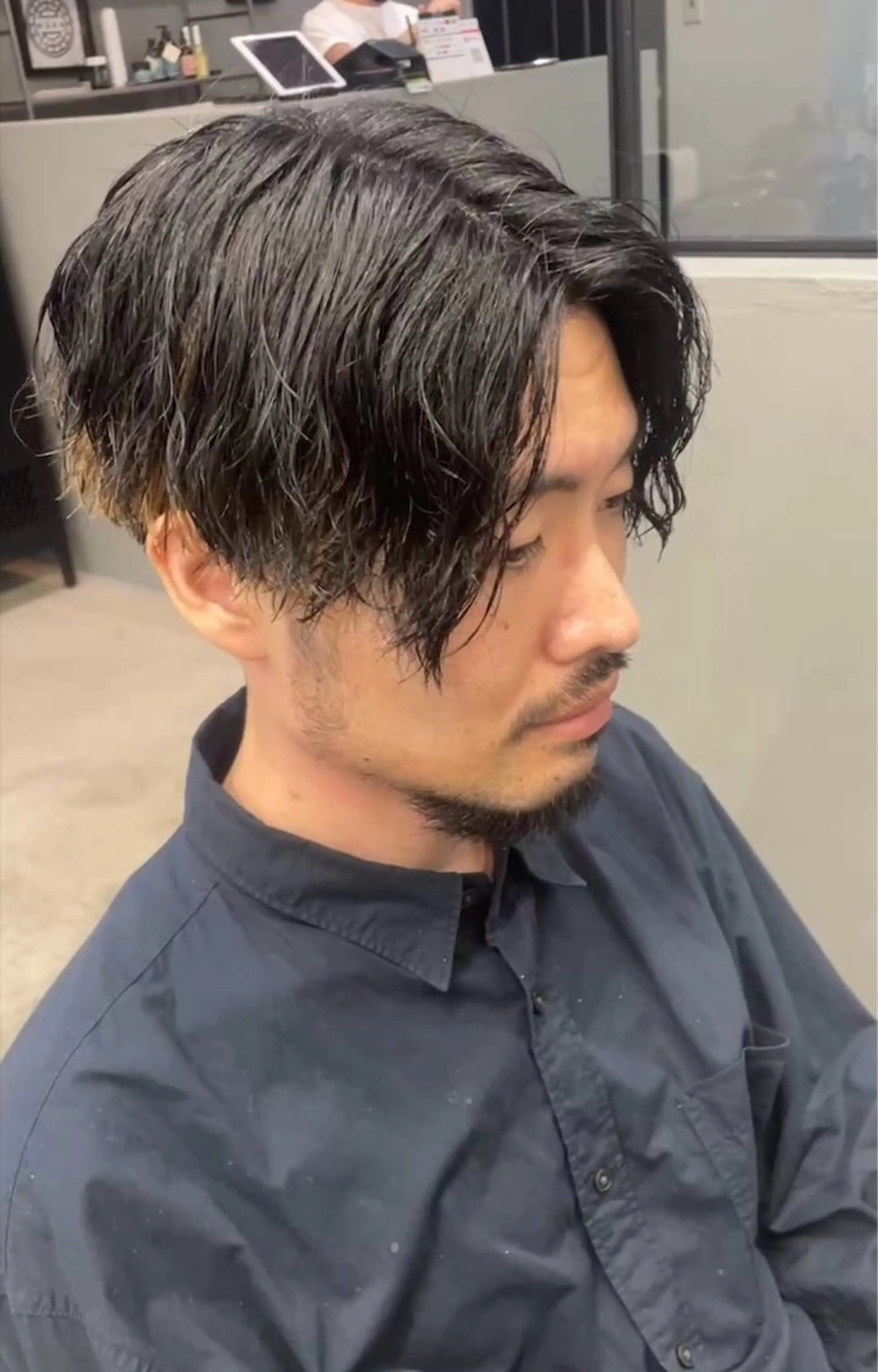 ショート カラー パーマ メンズ カット パーマ メンズ専門サロン wokeのヘアスタイル