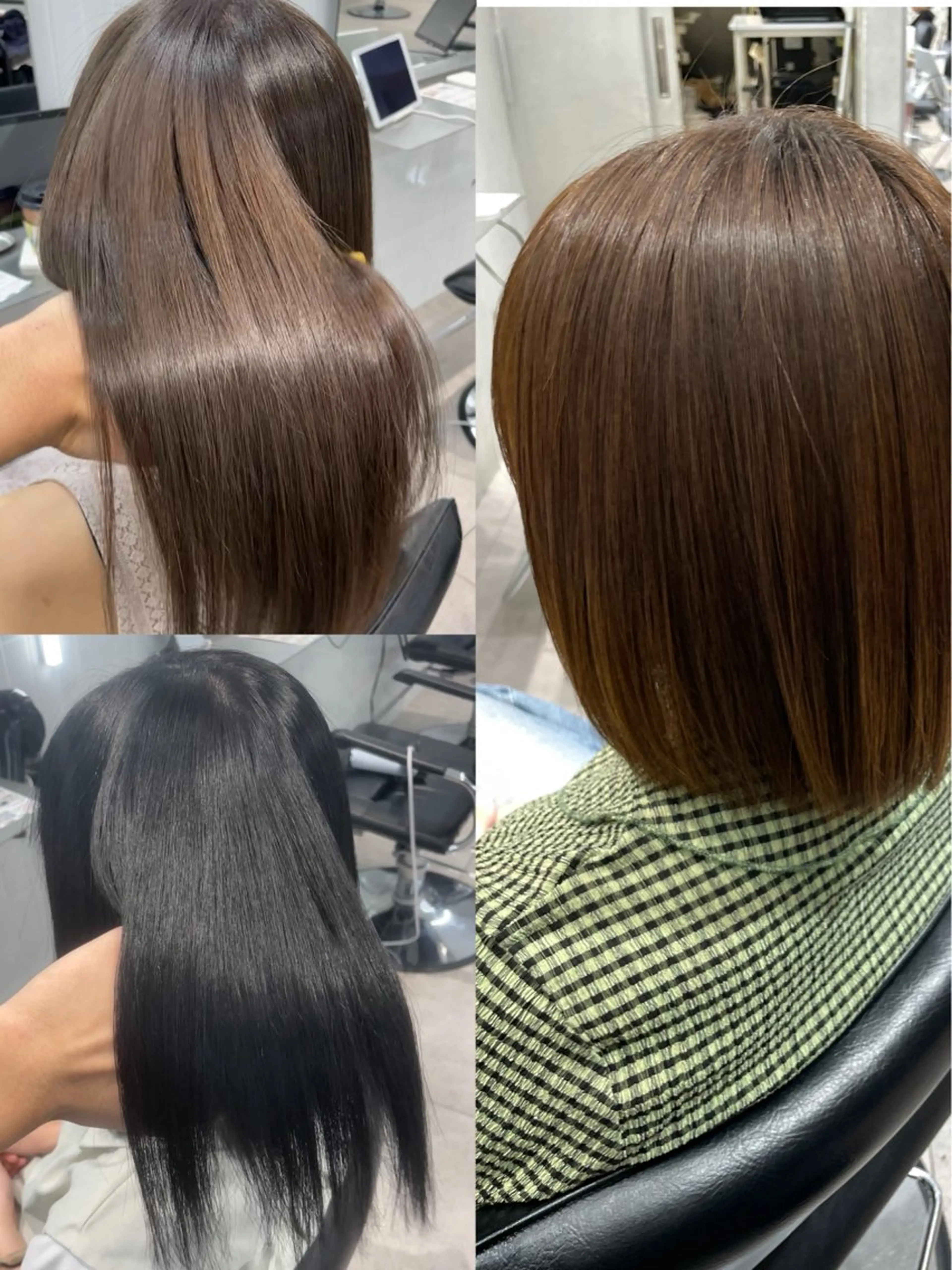 ロング カラー パーマ ベージュカラー ブラウンカラー グレージュ 髪質改善 縮毛矯正 ヘアカラー 縮毛矯正 トリートメント 🌊海外ハイライト リタッチ/グレー系のヘアスタイル