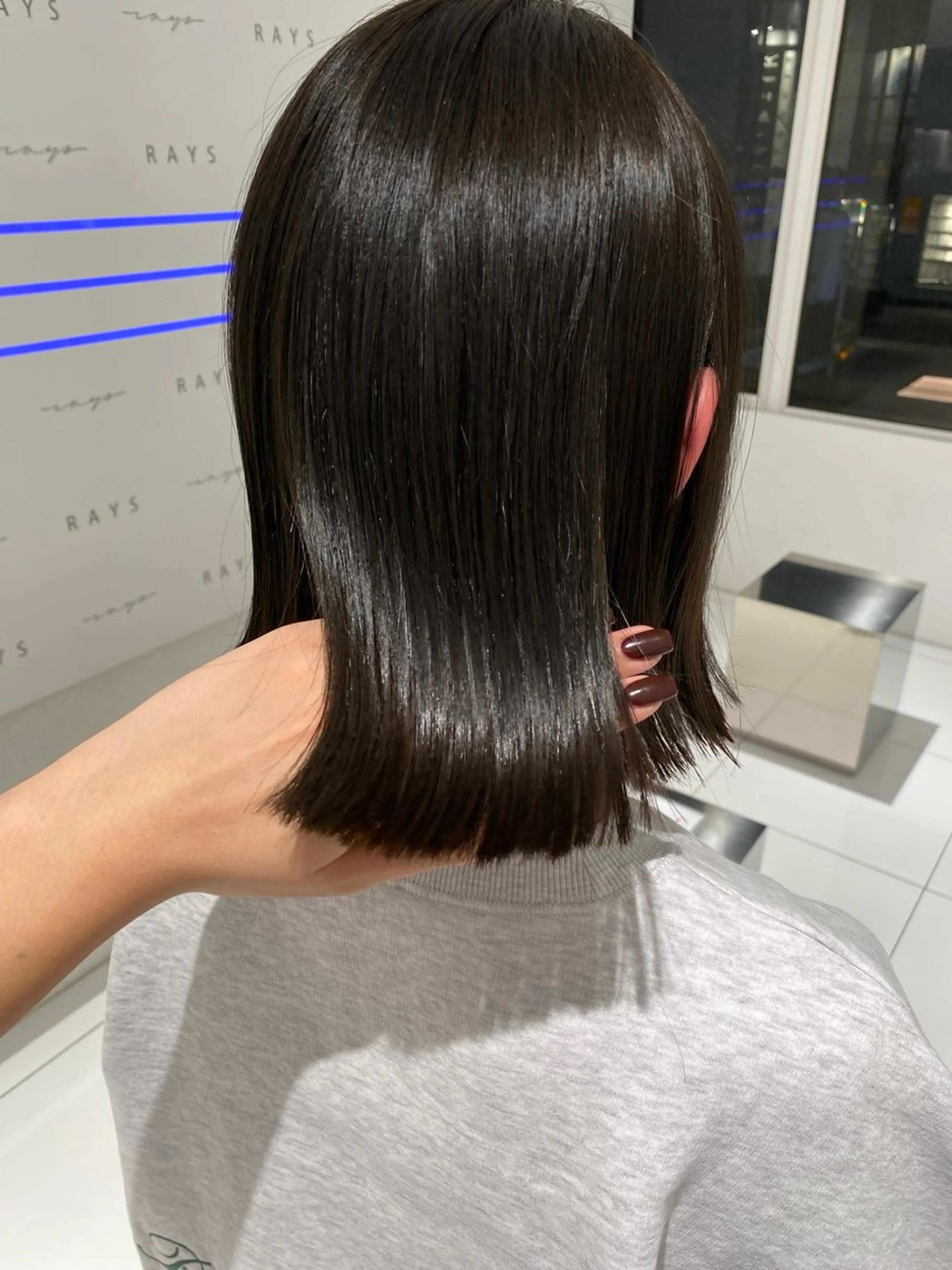 カラー 透明感カラー ヘアカラー mellowman所属・YUMA /ボブ/艶カラーのヘアスタイル