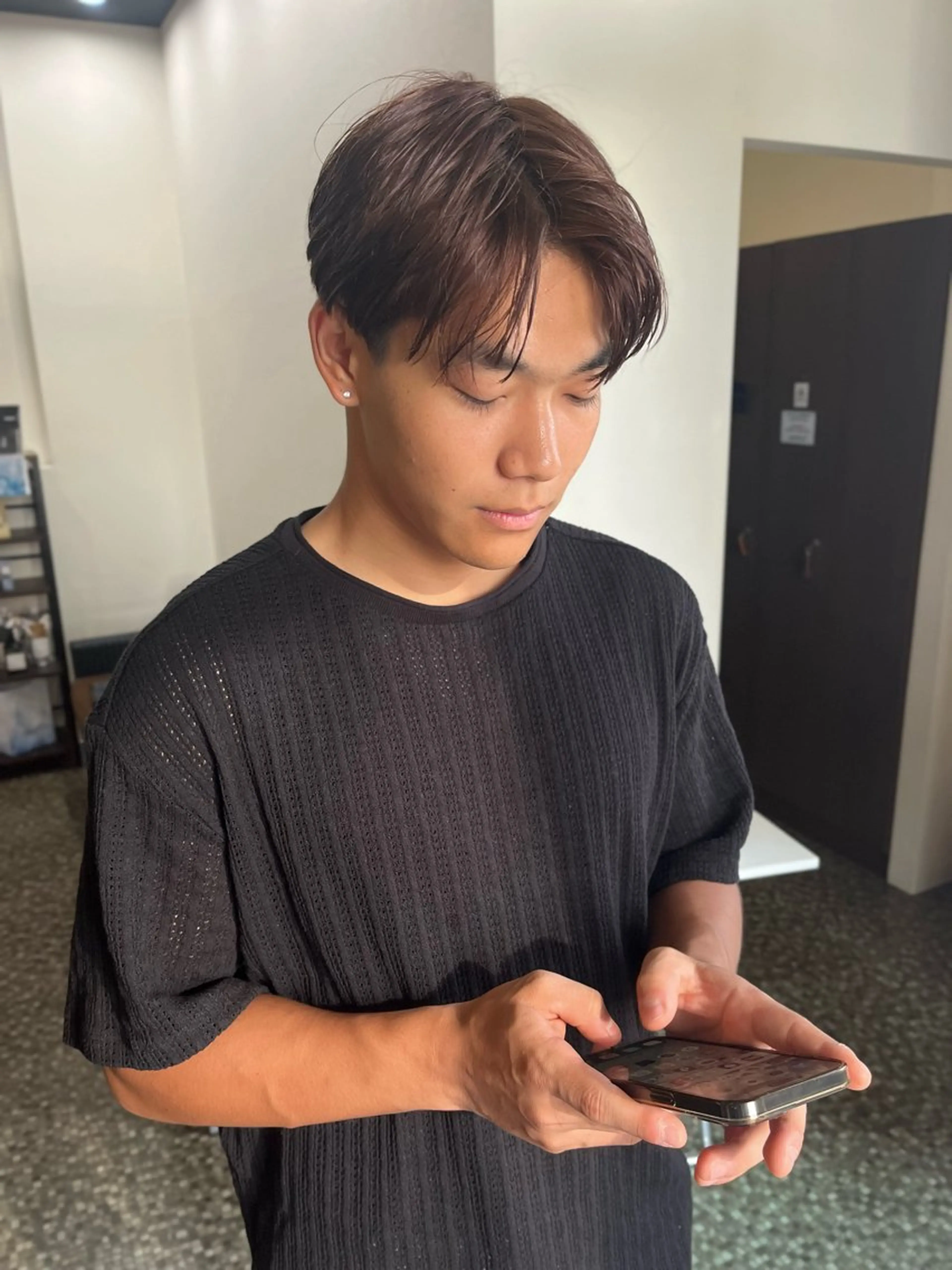 ショート カラー メンズ カット ヘアカラー 権 燦易のヘアスタイル