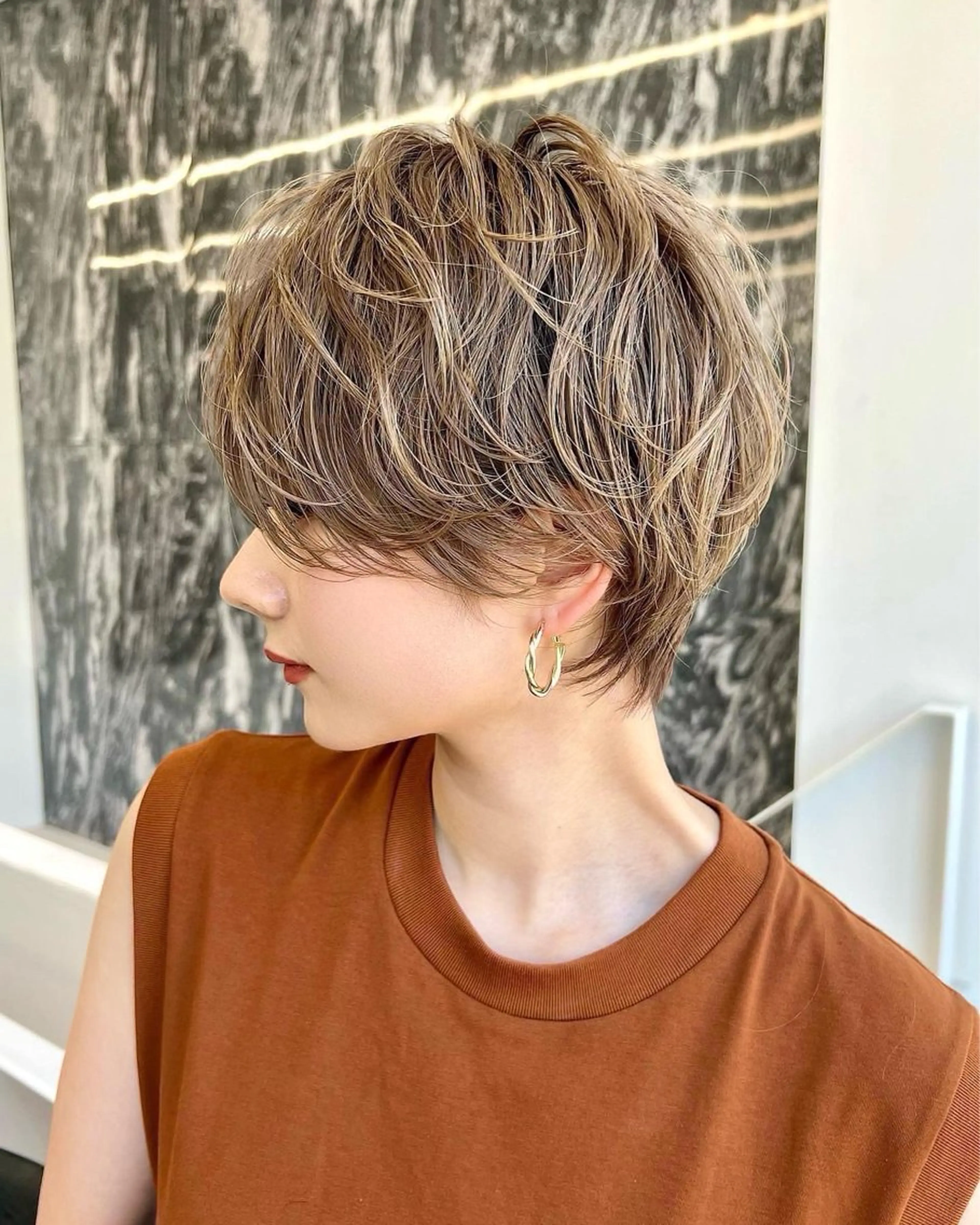 ショート ケアブリーチ✖️ 似合わせショート✨のヘアスタイル