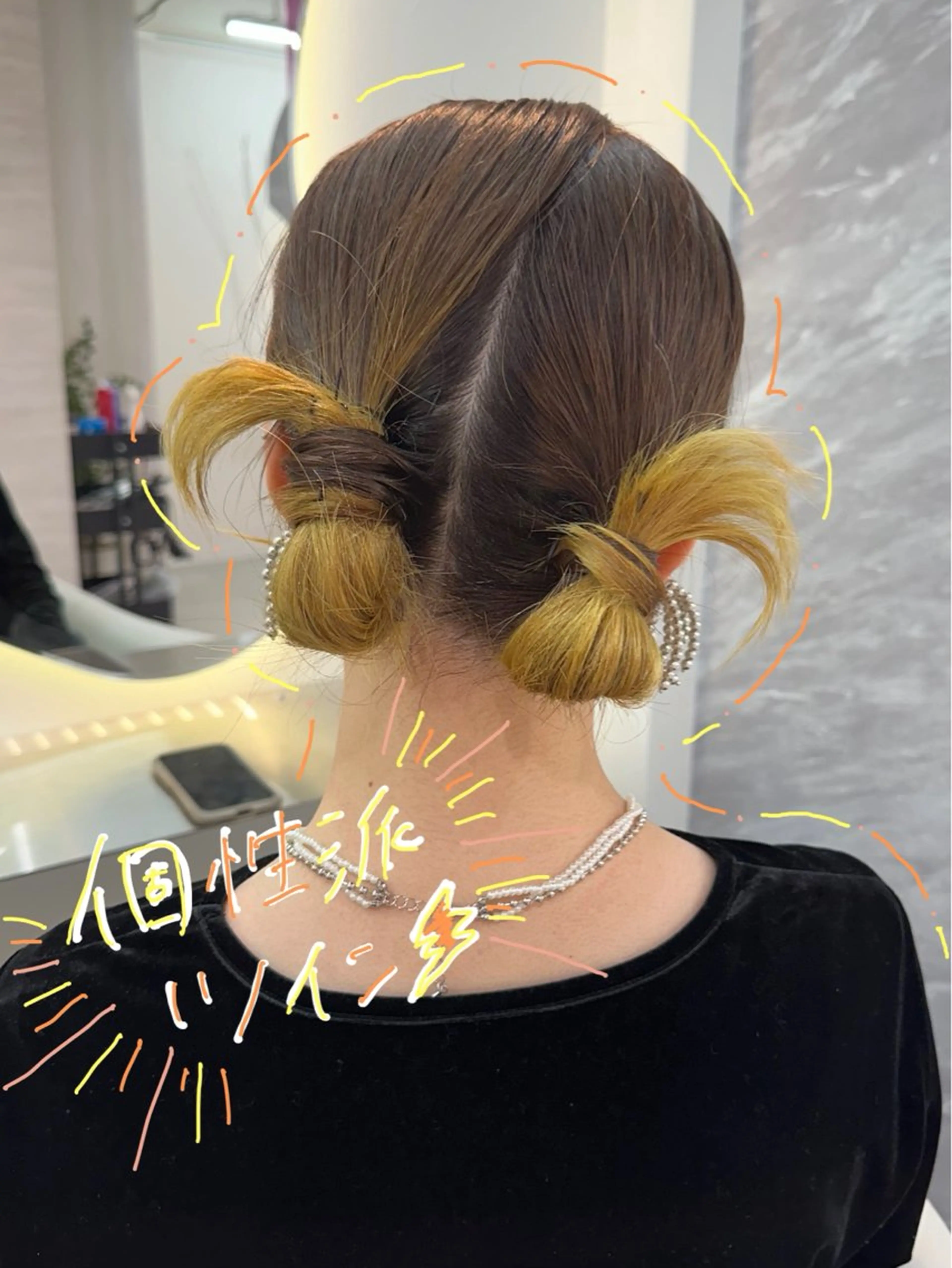 ヘアアレンジ ヘアセット Rio🎀 艶カラー/韓国のヘアスタイル