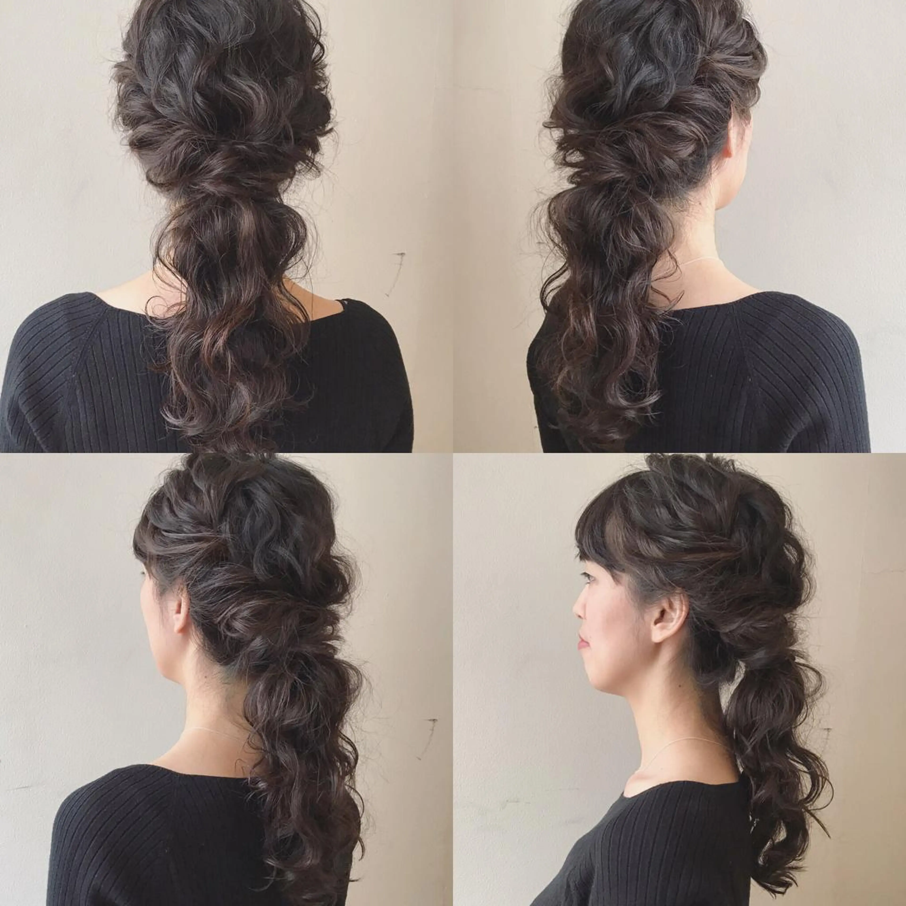 セミロング ヘアアレンジ ポニーテール ⭐️ アユミ⭐️のヘアスタイル