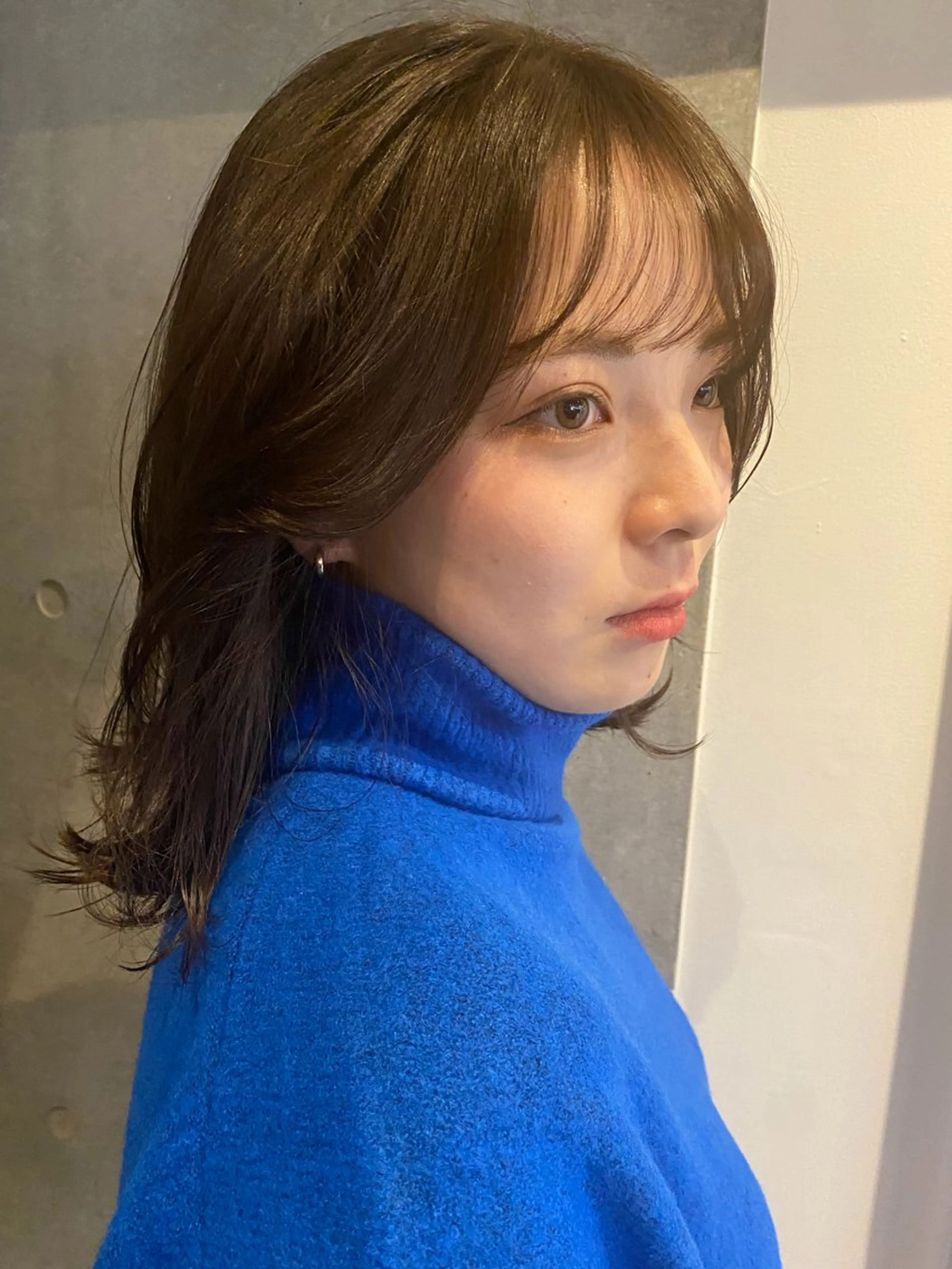 ミディアム カラー ヘアカラー 室谷 侑奈のヘアスタイル