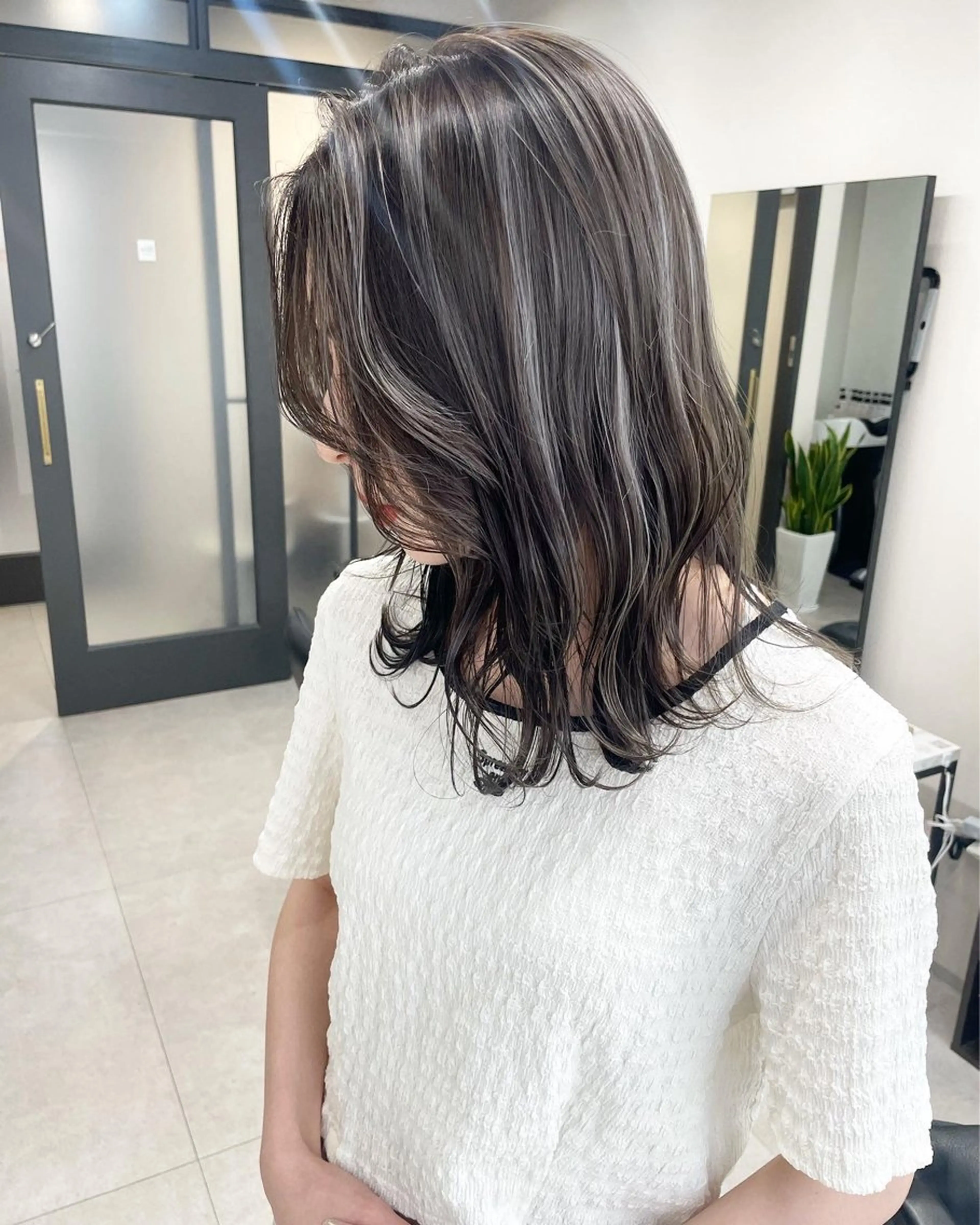 セミロング カラー ヘアカラー 髪質改善will hairdesignのヘアスタイル