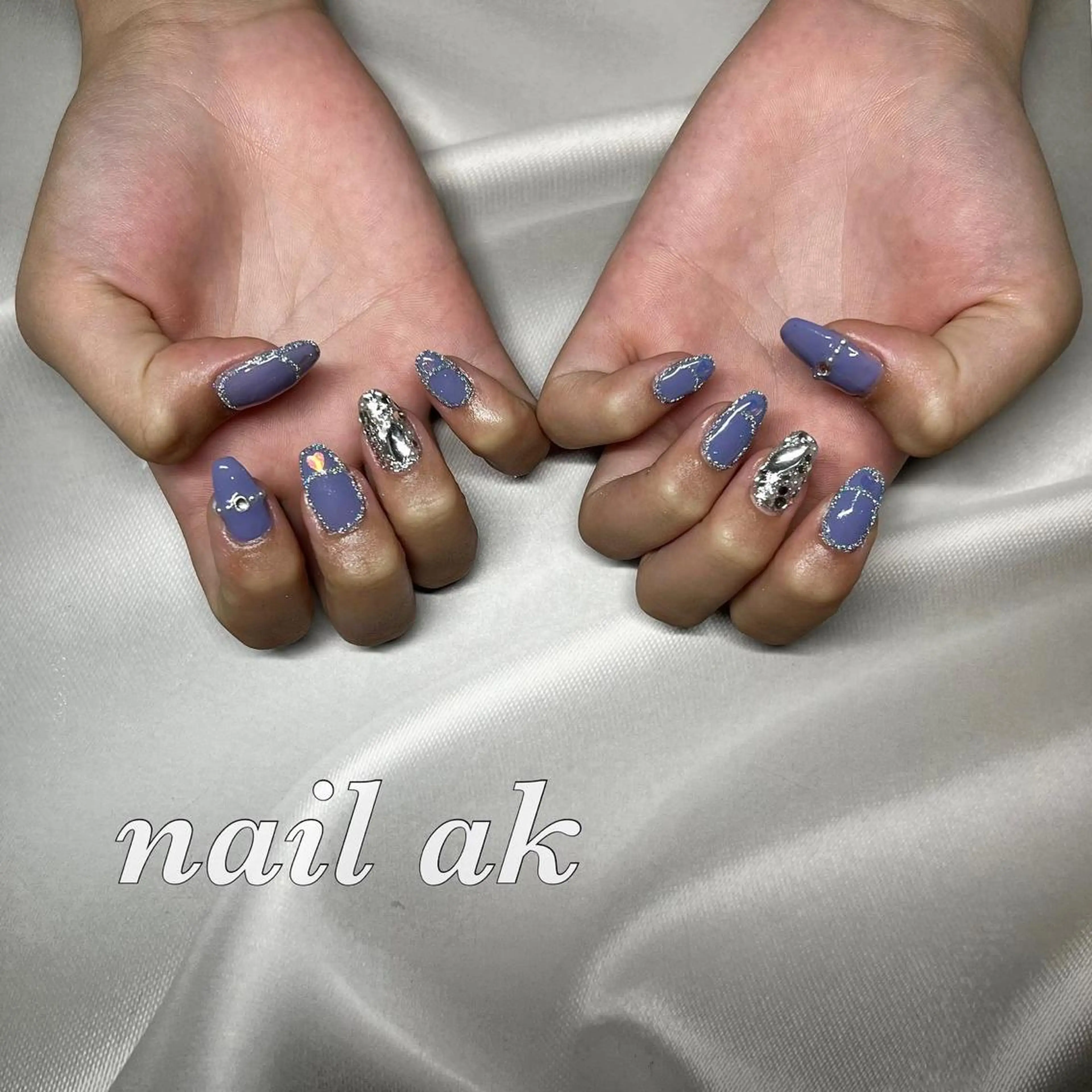 ネイル フラッシュネイル フレンチネイル ハンドネイル ak nail .のネイルデザイン