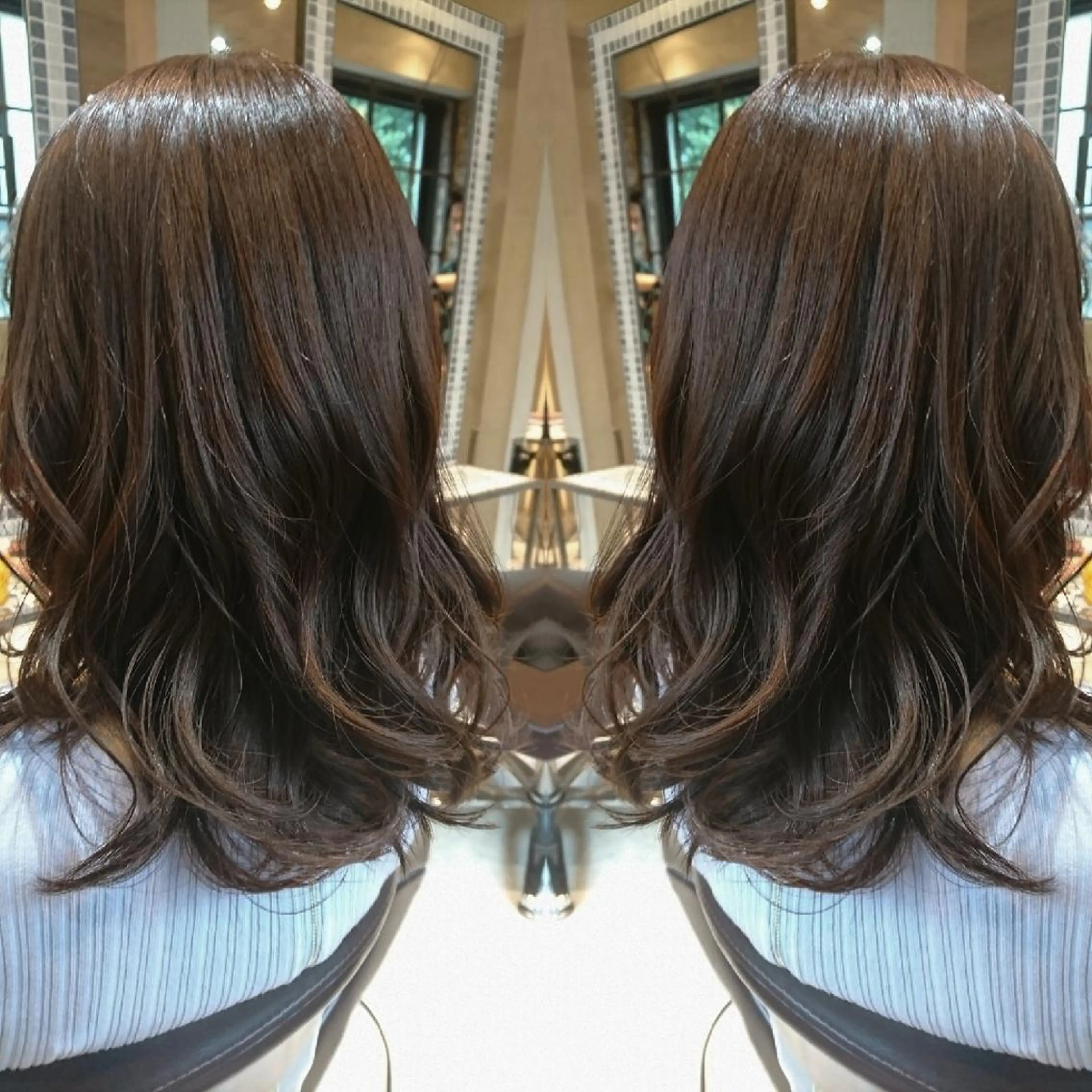 ミディアム カラー カット ヘアカラー トリートメント youres センター南所属・今満 精二のヘアスタイル