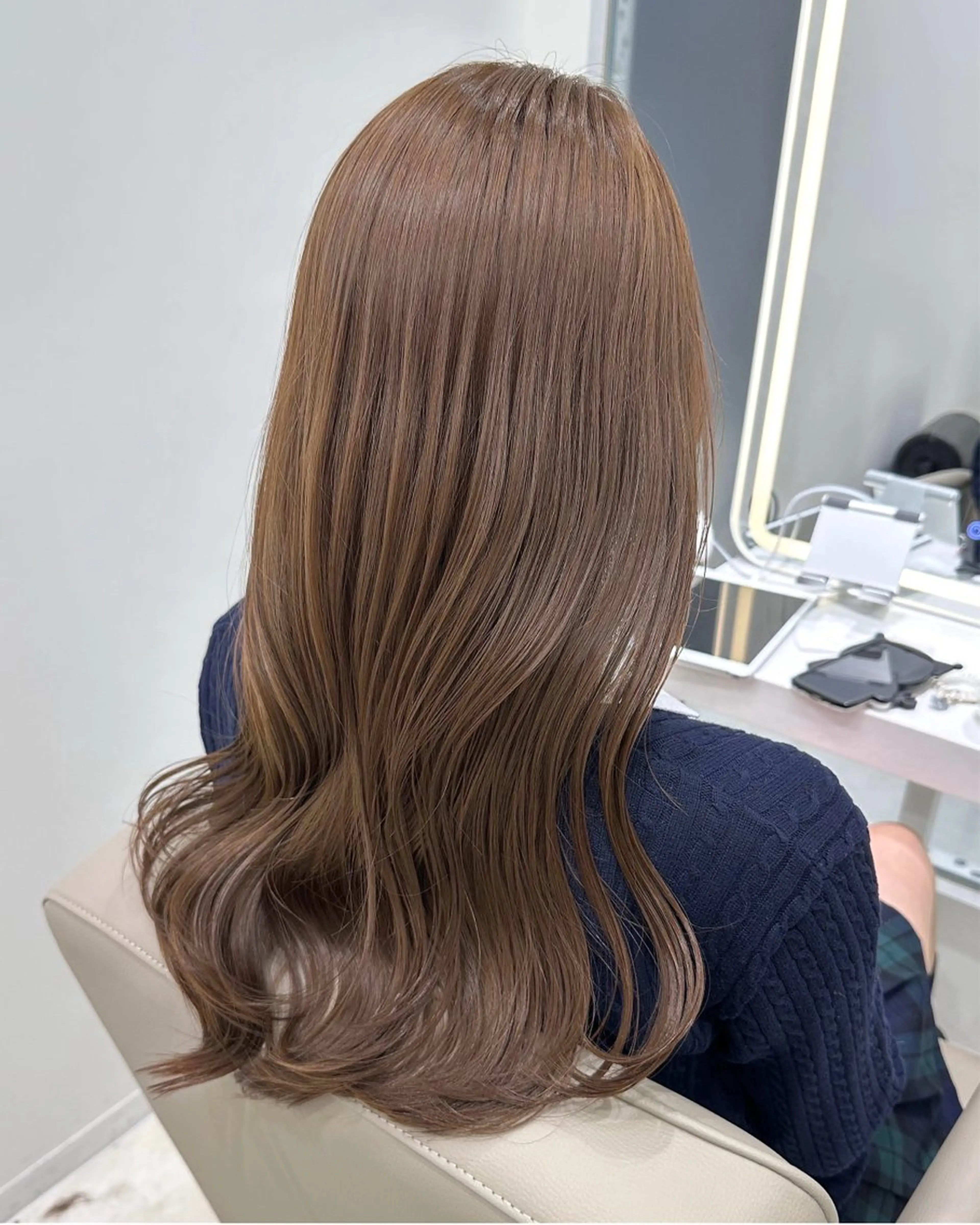 ロング ヘアカラー トリートメント IVE所属・透け感カラー 髪質改善🫧Annaのヘアスタイル