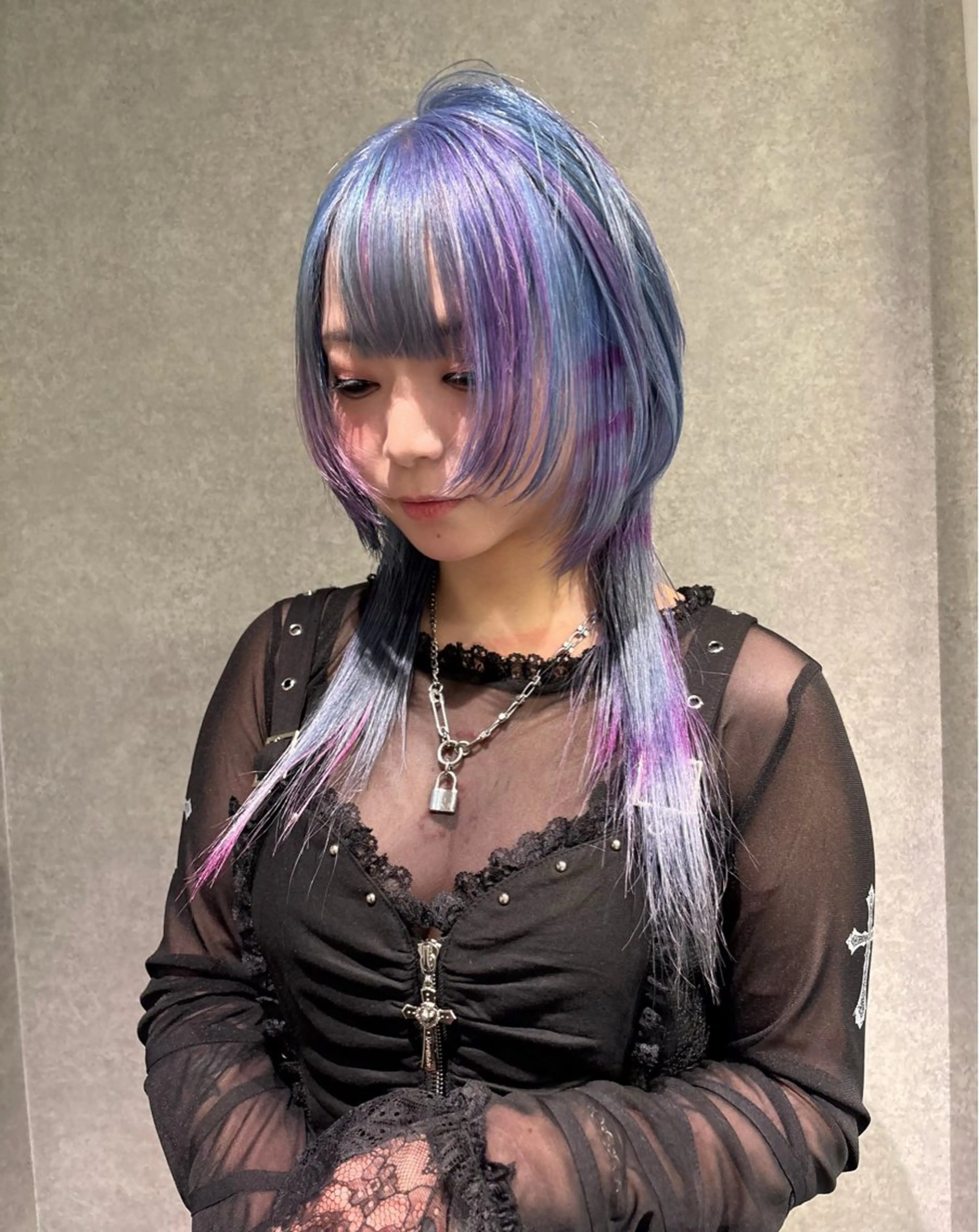 ケアブリーチ＋カラー＋カット＋髪質再生最高級バイカルテトリートメントの写真