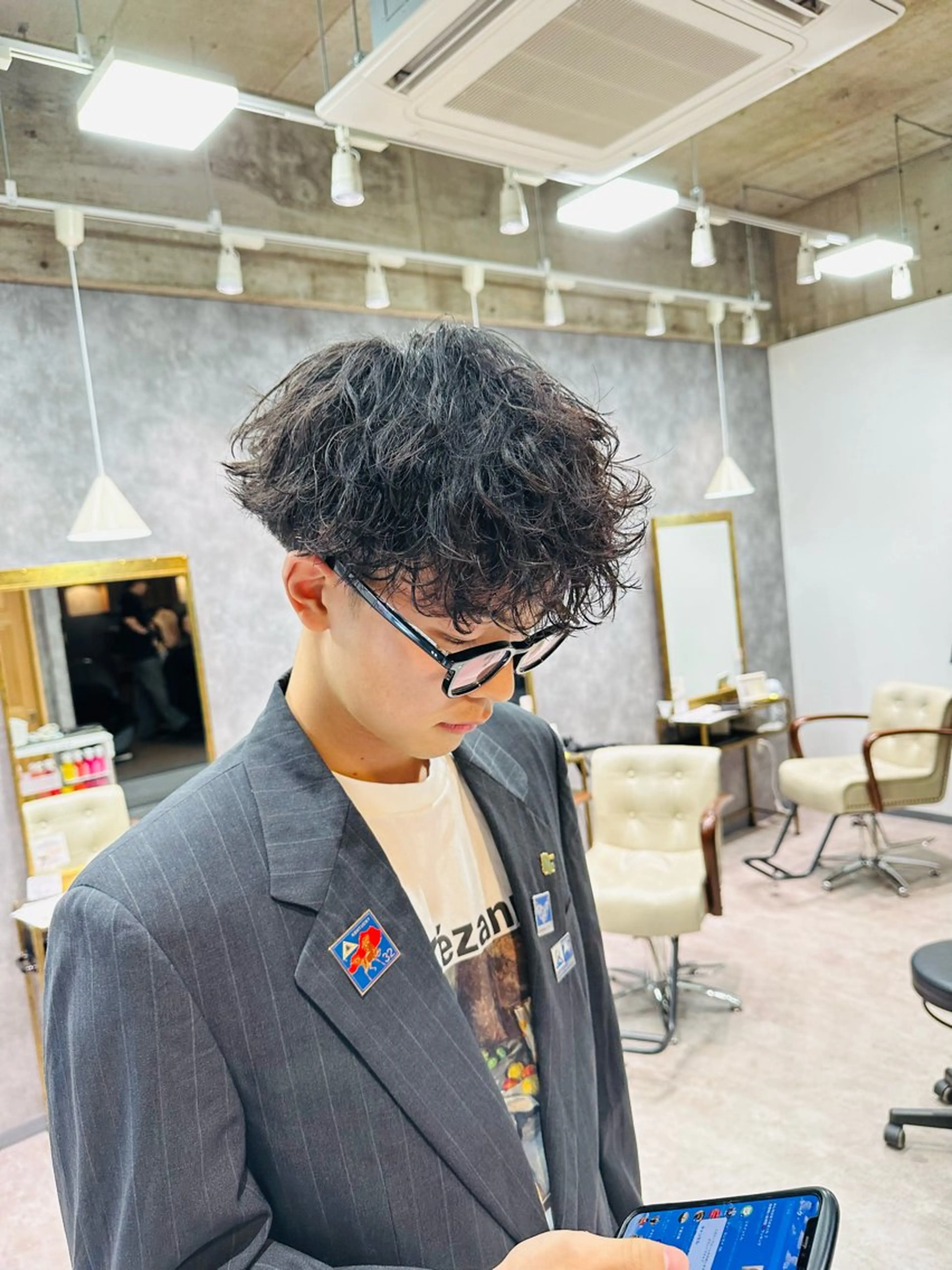 パーマ メンズ 井川 哲也のヘアスタイル