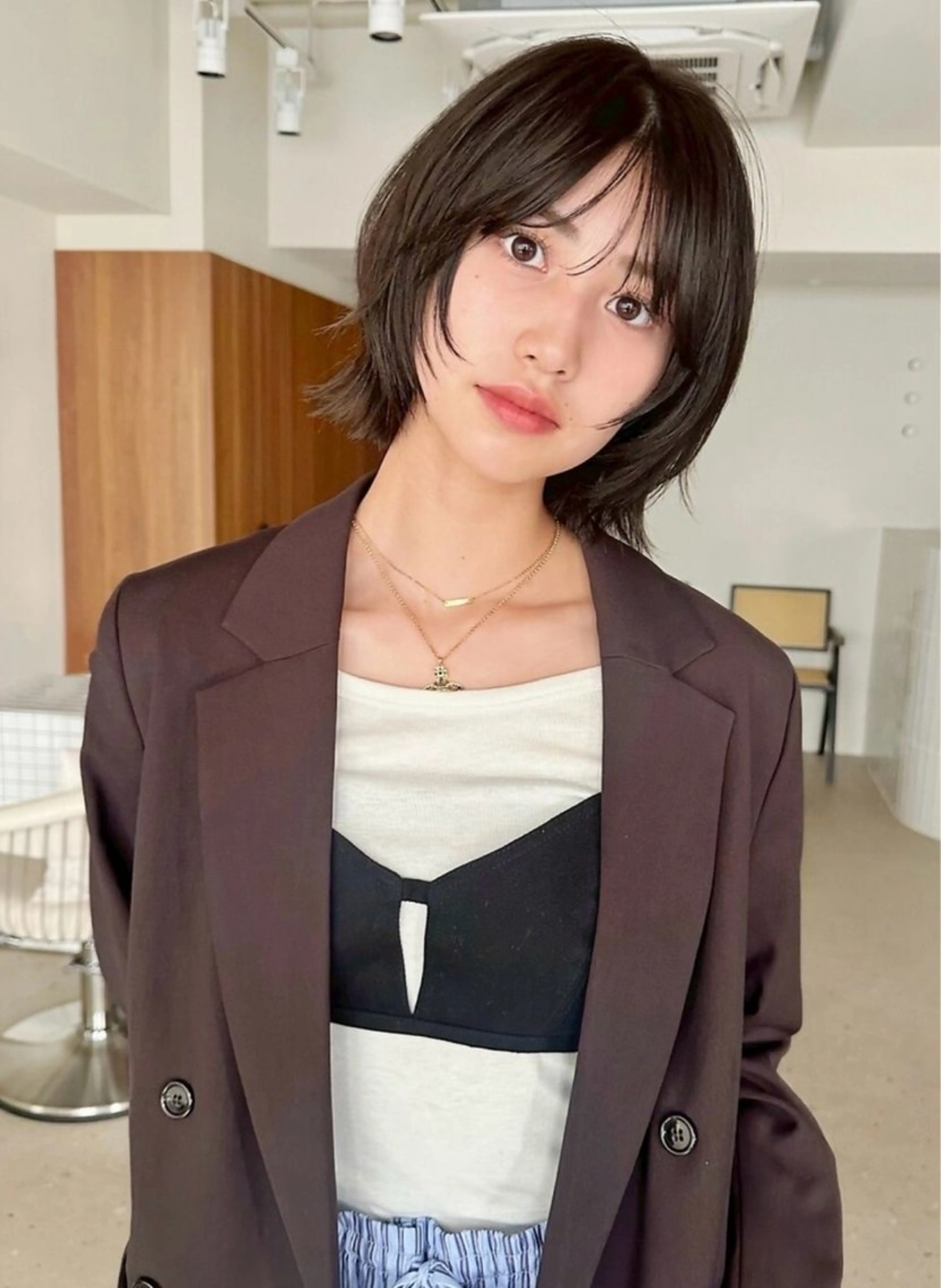 ショート ショートボブ ボブ レイヤーカット 似合わせカット ショートヘア カット 山口生真 ✂︎小顔矯正カットのヘアスタイル