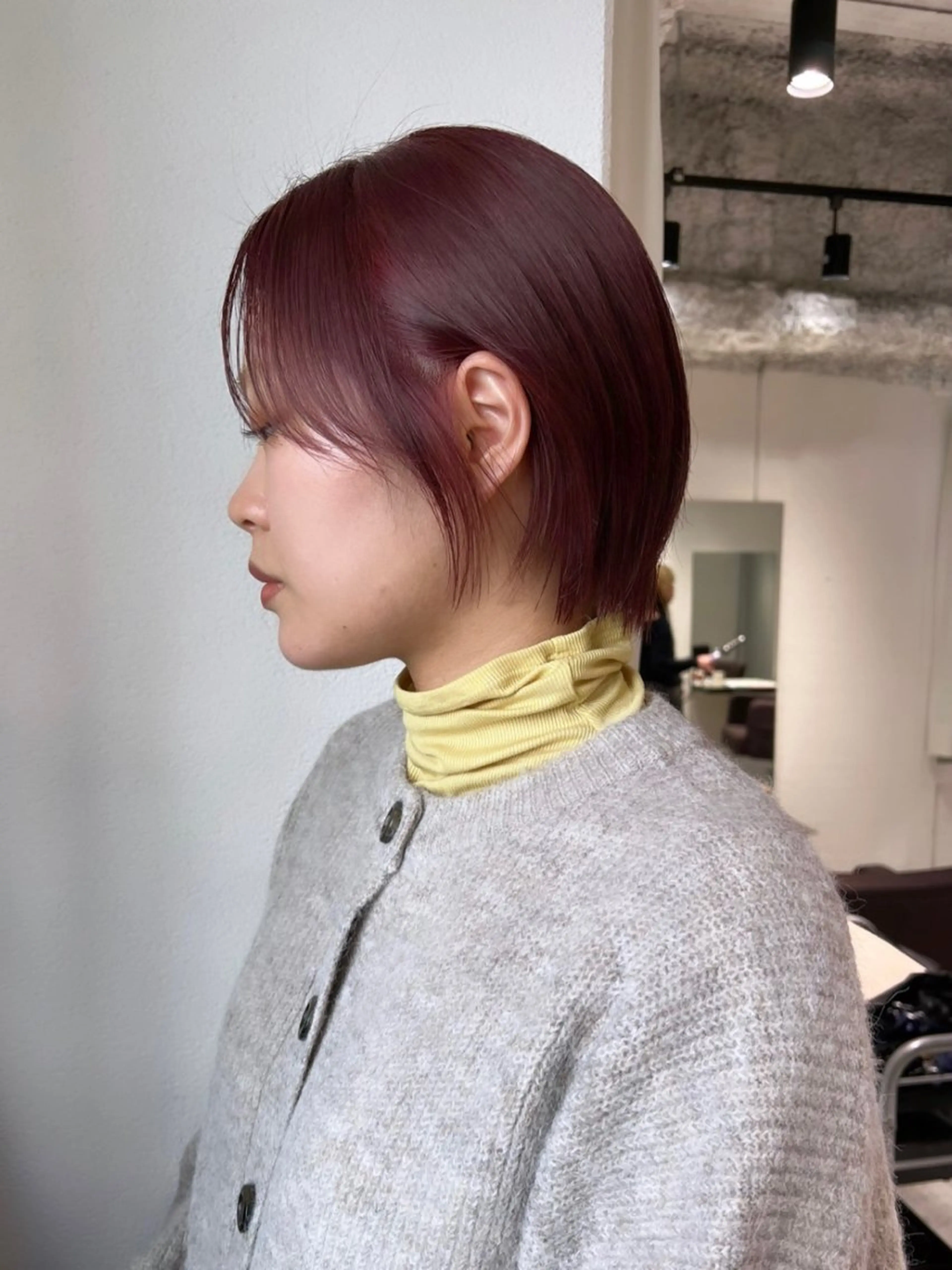 ショート カラー レッドカラー nendo_hair所属・ハイトーン/ブリーチ レイヤーsonokaのヘアスタイル