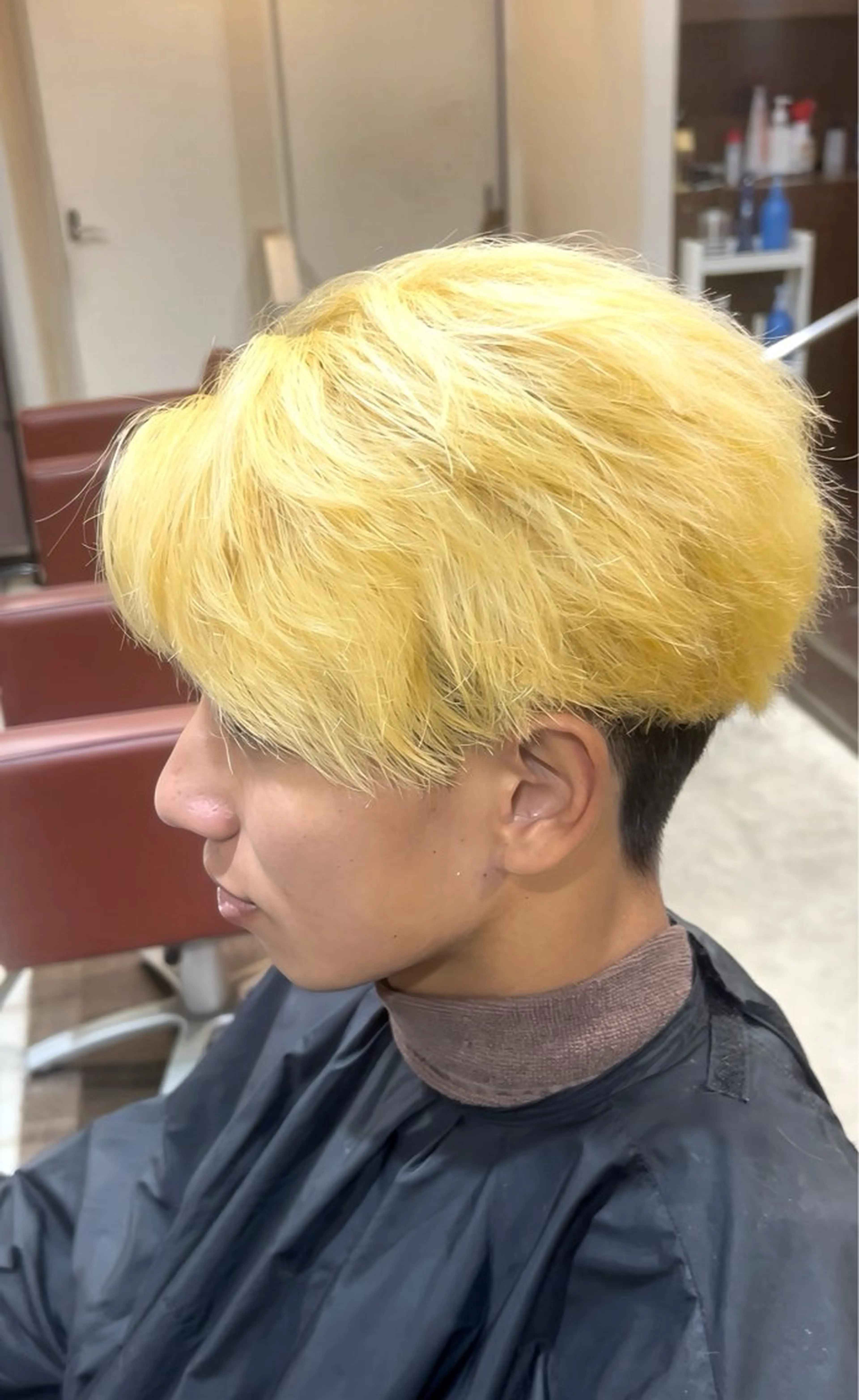 ショート メンズ メンズブリーチ カット ヘアカラー トリートメント メンズ特化/パーマ/ ハイライト/りょうまのヘアスタイル