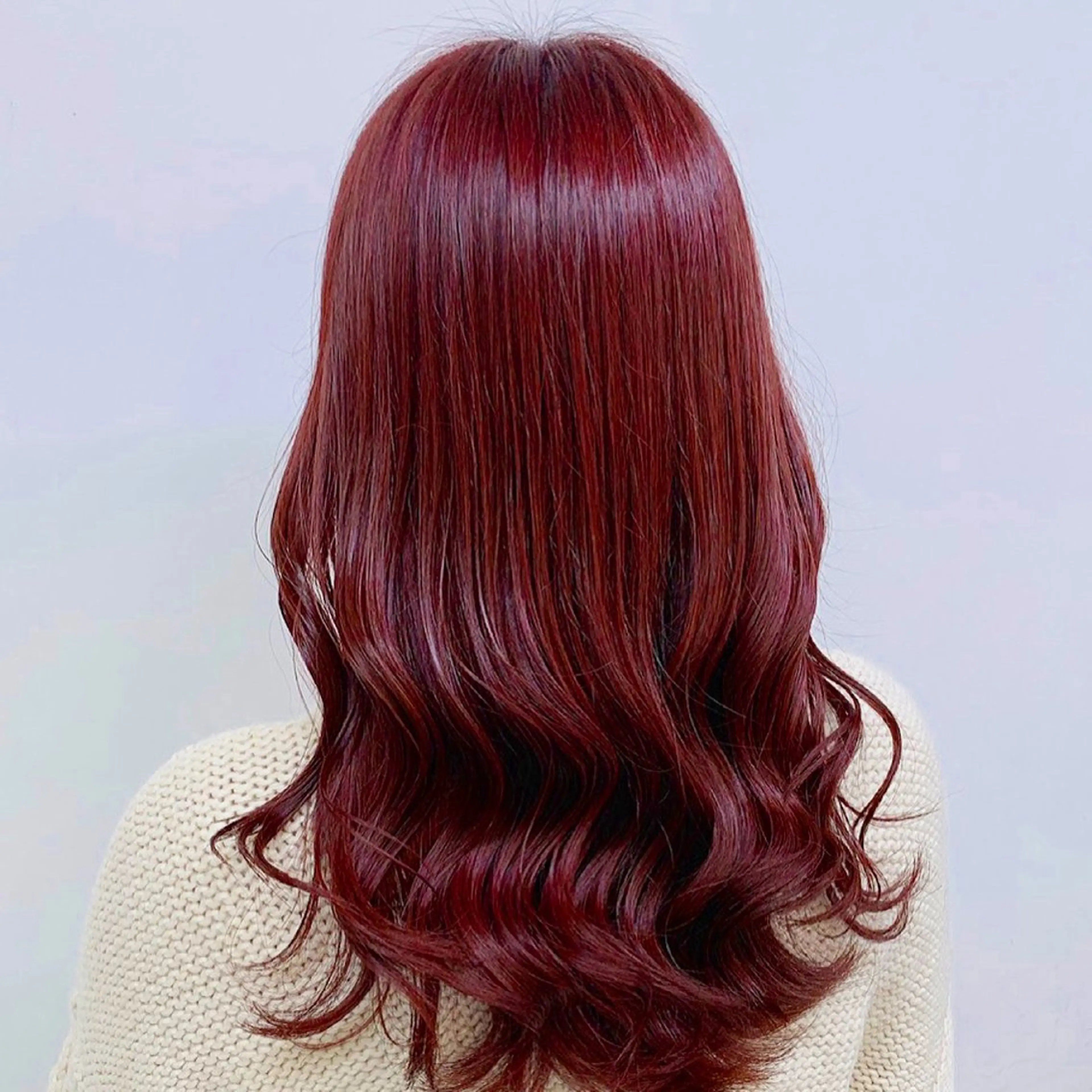 セミロング カラー カット ヘアカラー 🍒ワイン系 ウルフカット🍒拓未のヘアスタイル