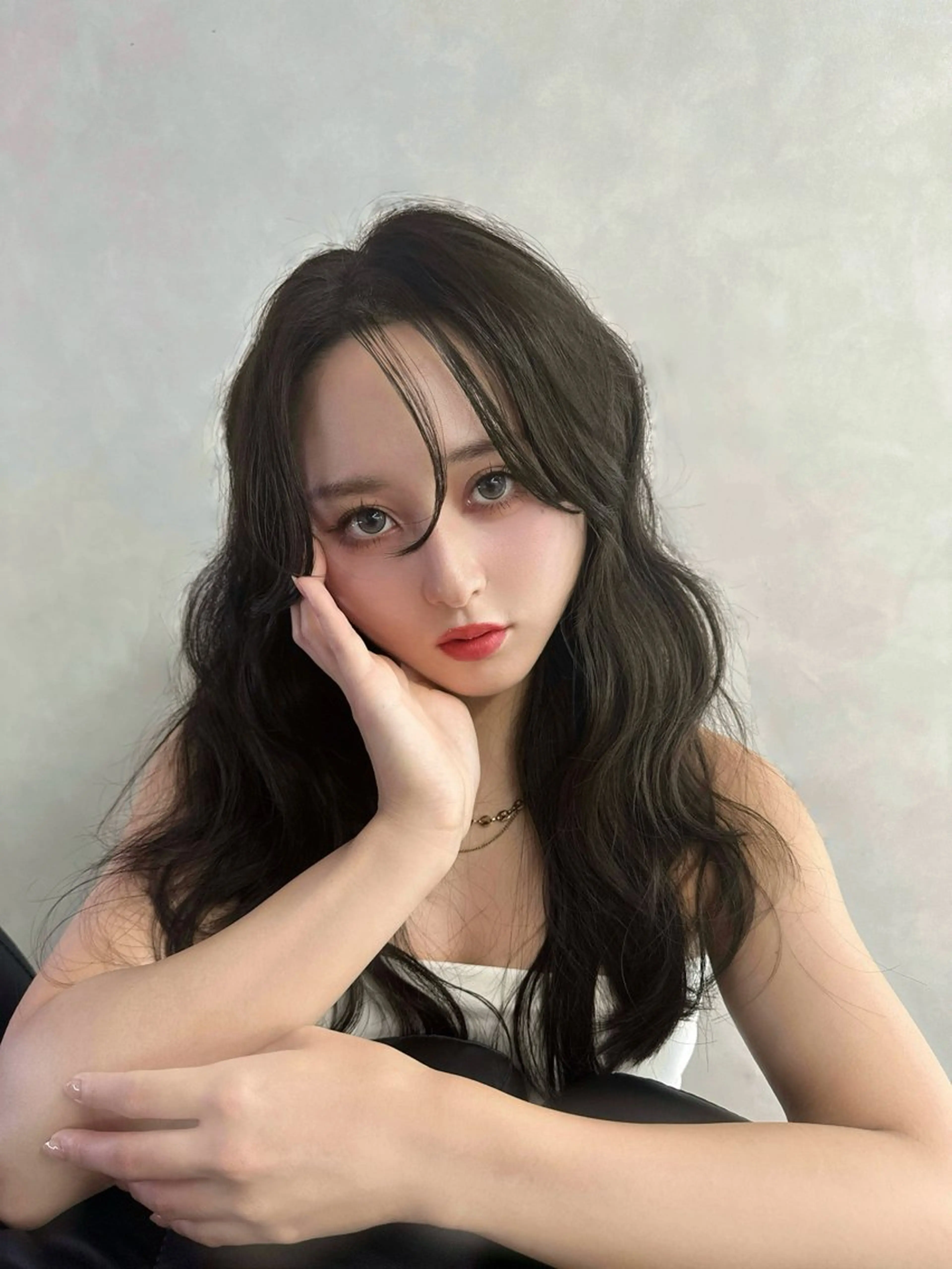 セミロング カラー セミロングパーマ ブリーチ くびれヘア 顔周りカット 髪質改善 カット ヘアカラー トリートメント 映える顔周りカット ♥️韓国ヘア"ちぇるのヘアスタイル