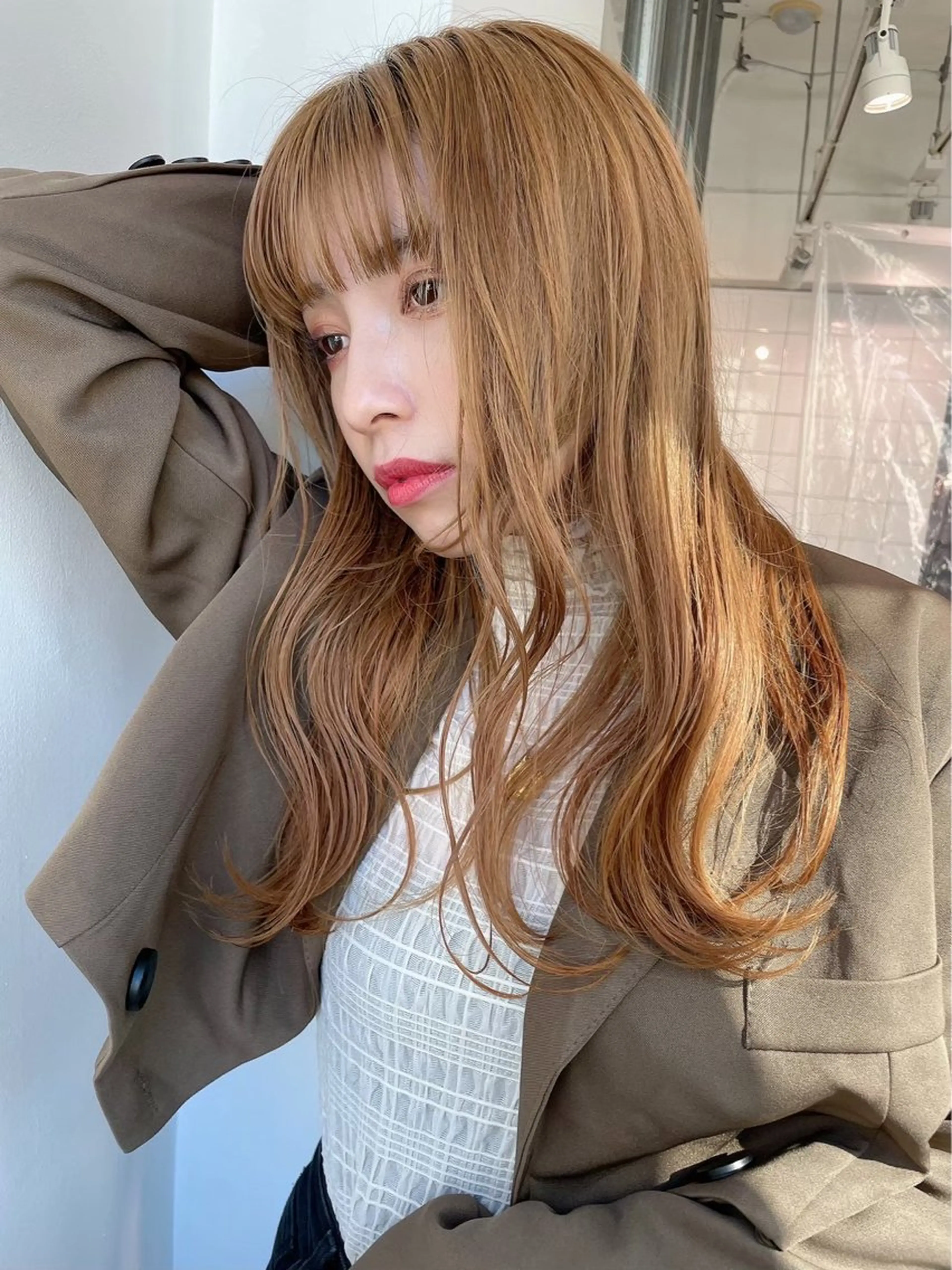 ロング カラー ヘアカラー トリートメント ヘッドスパ ヘアセット ❄️THEATER 透明感カラー❄️のヘアスタイル