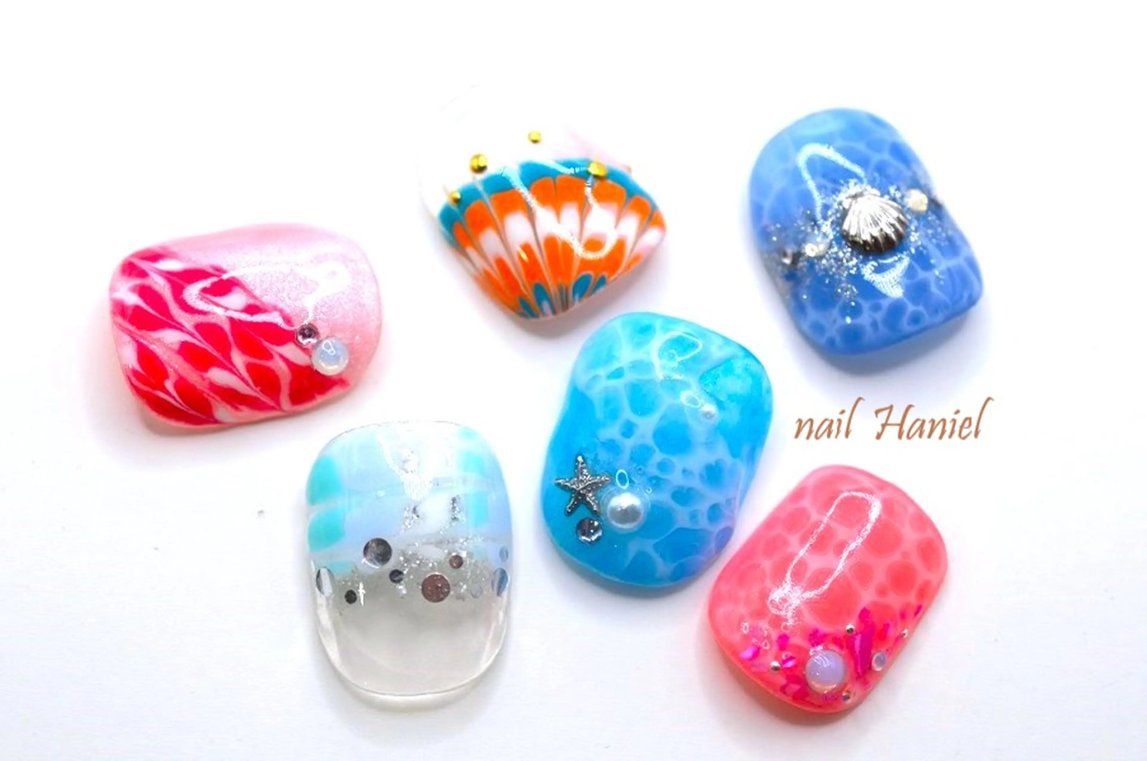 ネイル アートネイル フットネイル ジェルネイル グラデーション オフィスネイル フットネイル nail Haniel所属・半蔵門サロンハニエル 魅神 ちよのネイルデザイン