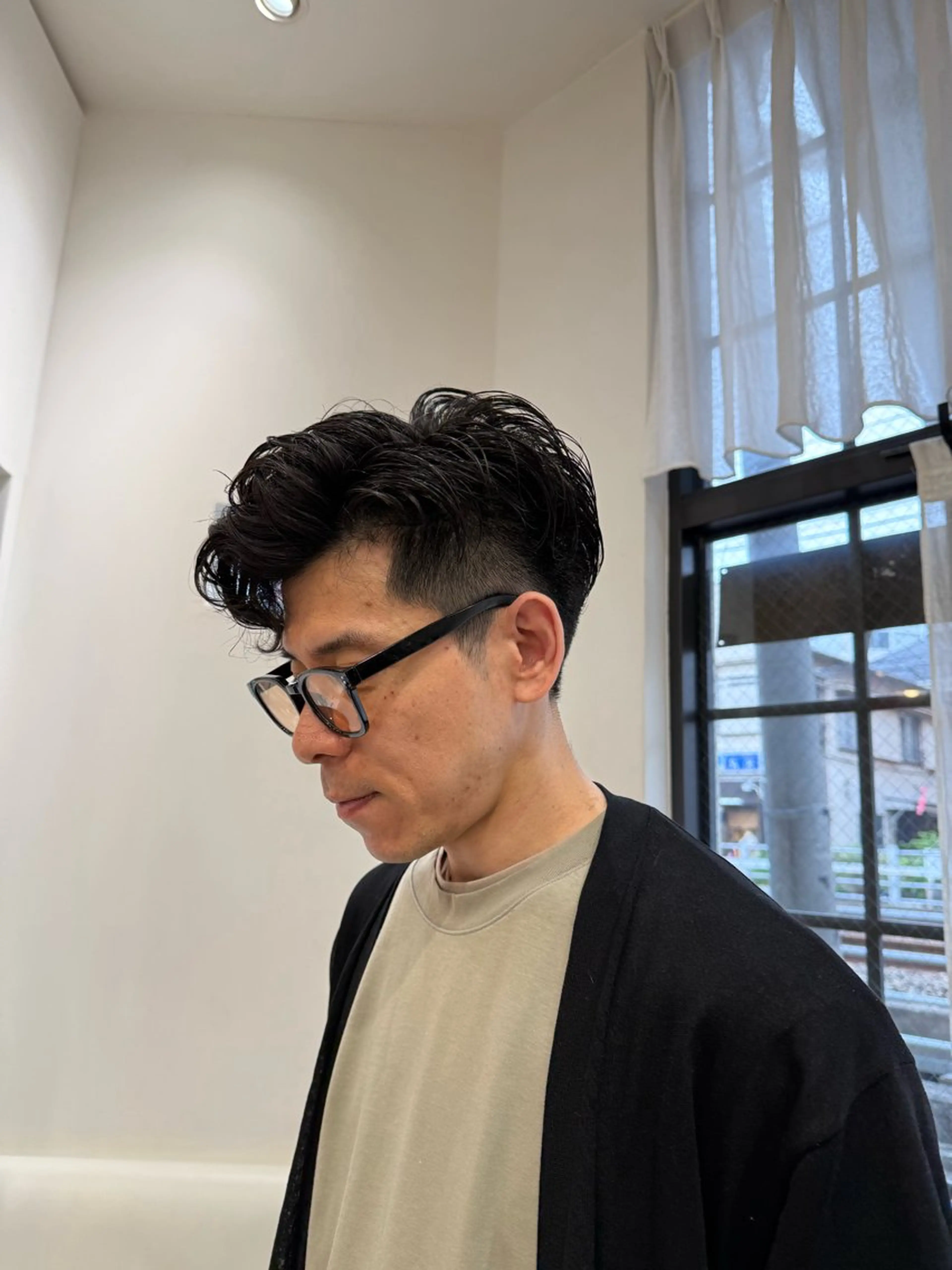 メンズ カット パーマ atelier doux dimanche（アトリエ・ドゥー・ディマンシュ）所属・Fukamiレイヤー 透明感カラーのヘアスタイル