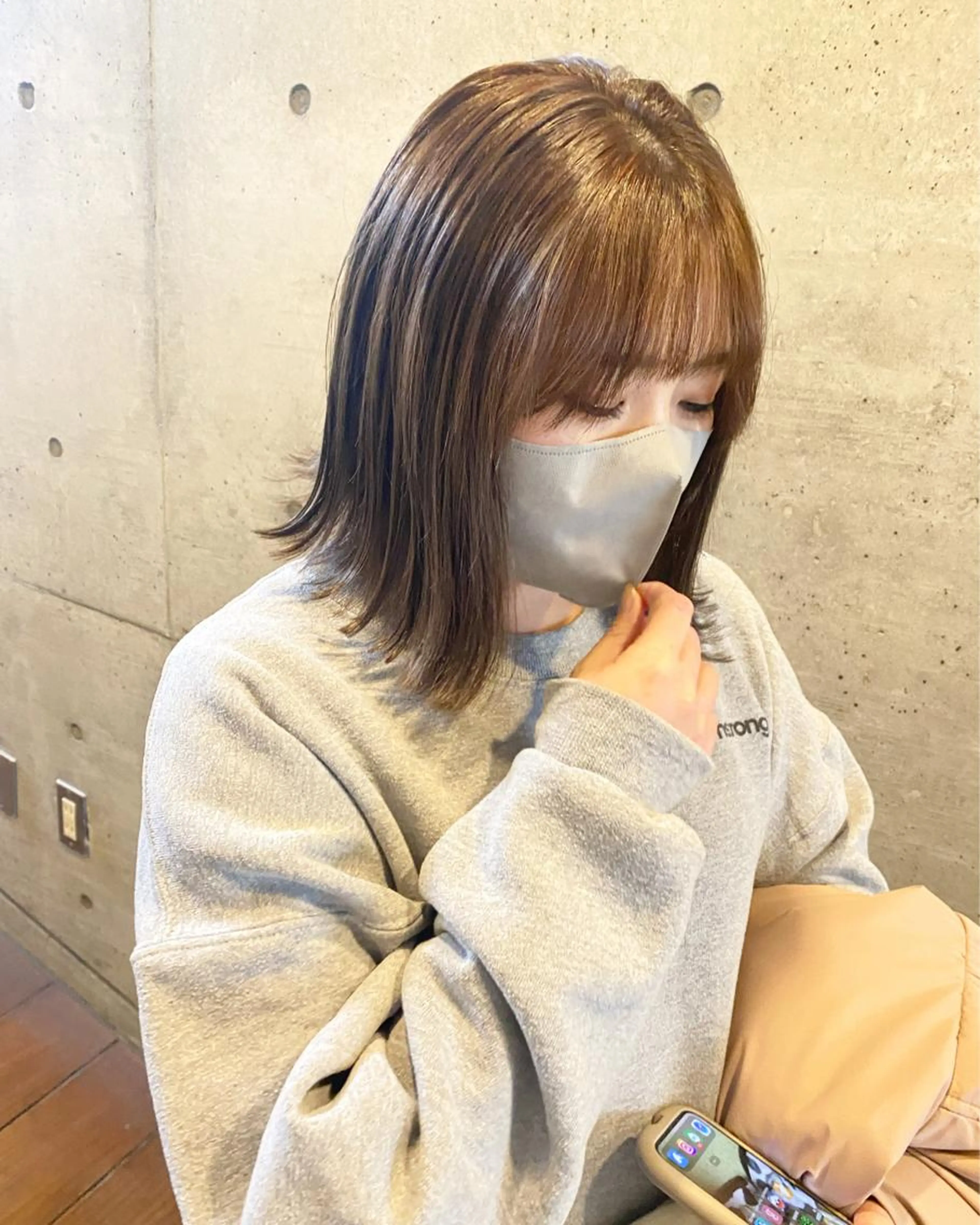 前髪カット＋イルミナカラーorアディクシーカラー＋2STEPトリートメントの写真