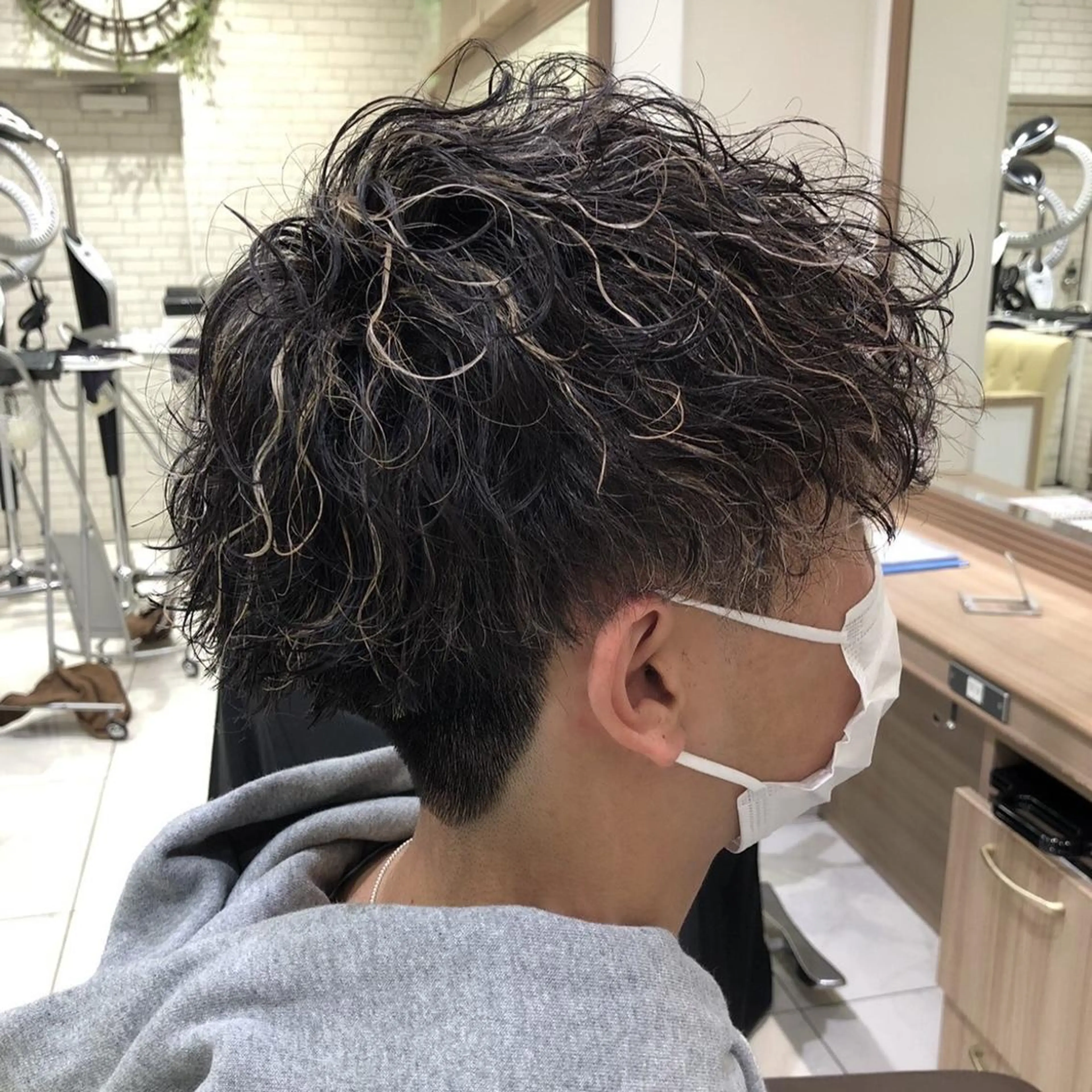 メンズ カット パーマ 奥村 美郁子のヘアスタイル