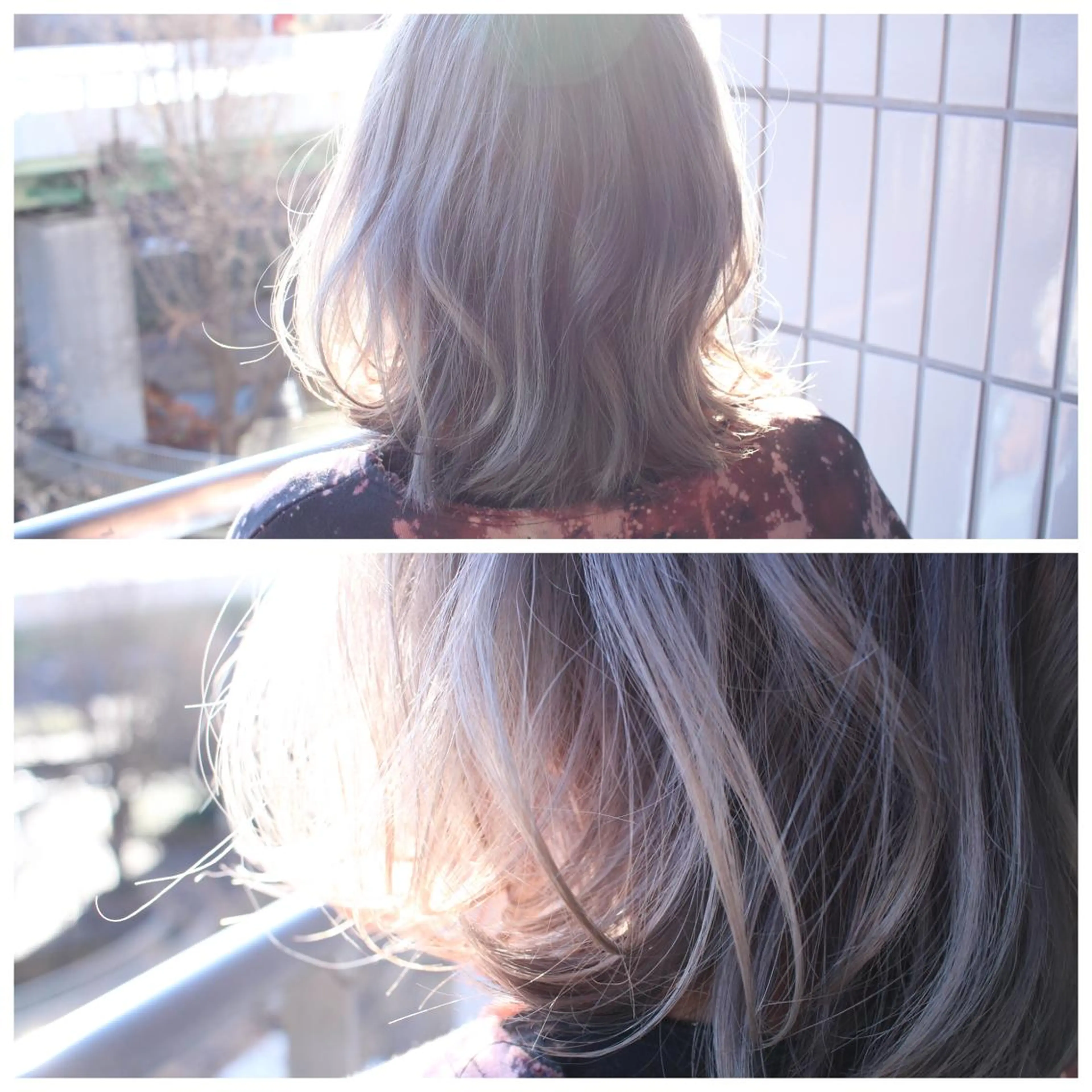 ミディアム カラー ブリーチ 透明感カラー グラデーションカラー グレージュ ラベンダーカラー BOB🌟ハイトーン /ブリーチ/TAKUのヘアスタイル