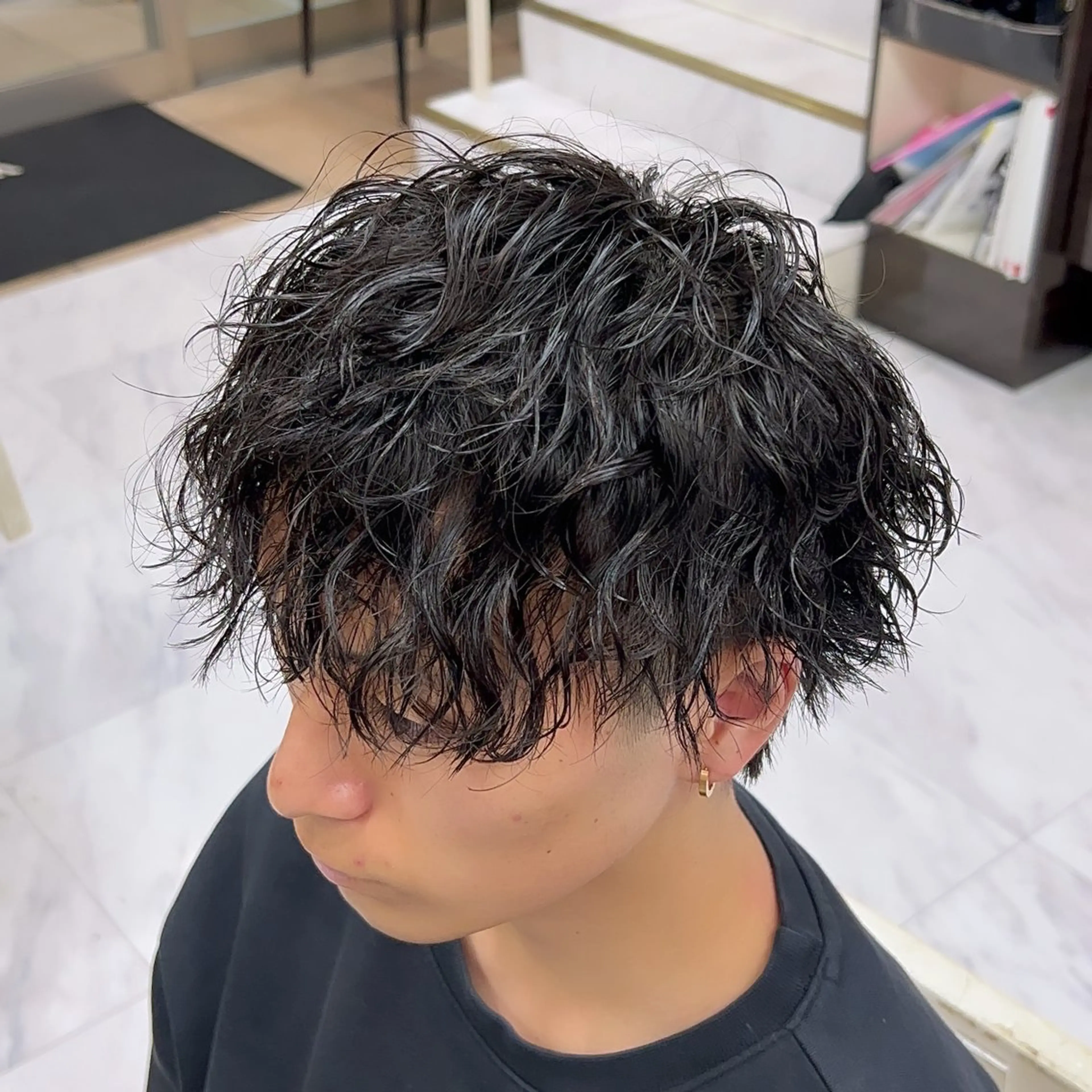 ショート パーマ メンズ メンズパーマ ツイストスパイラルパーマ スパイラルパーマ カット パーマ トリートメント メンズパーマ 💈後閑和真💈のヘアスタイル