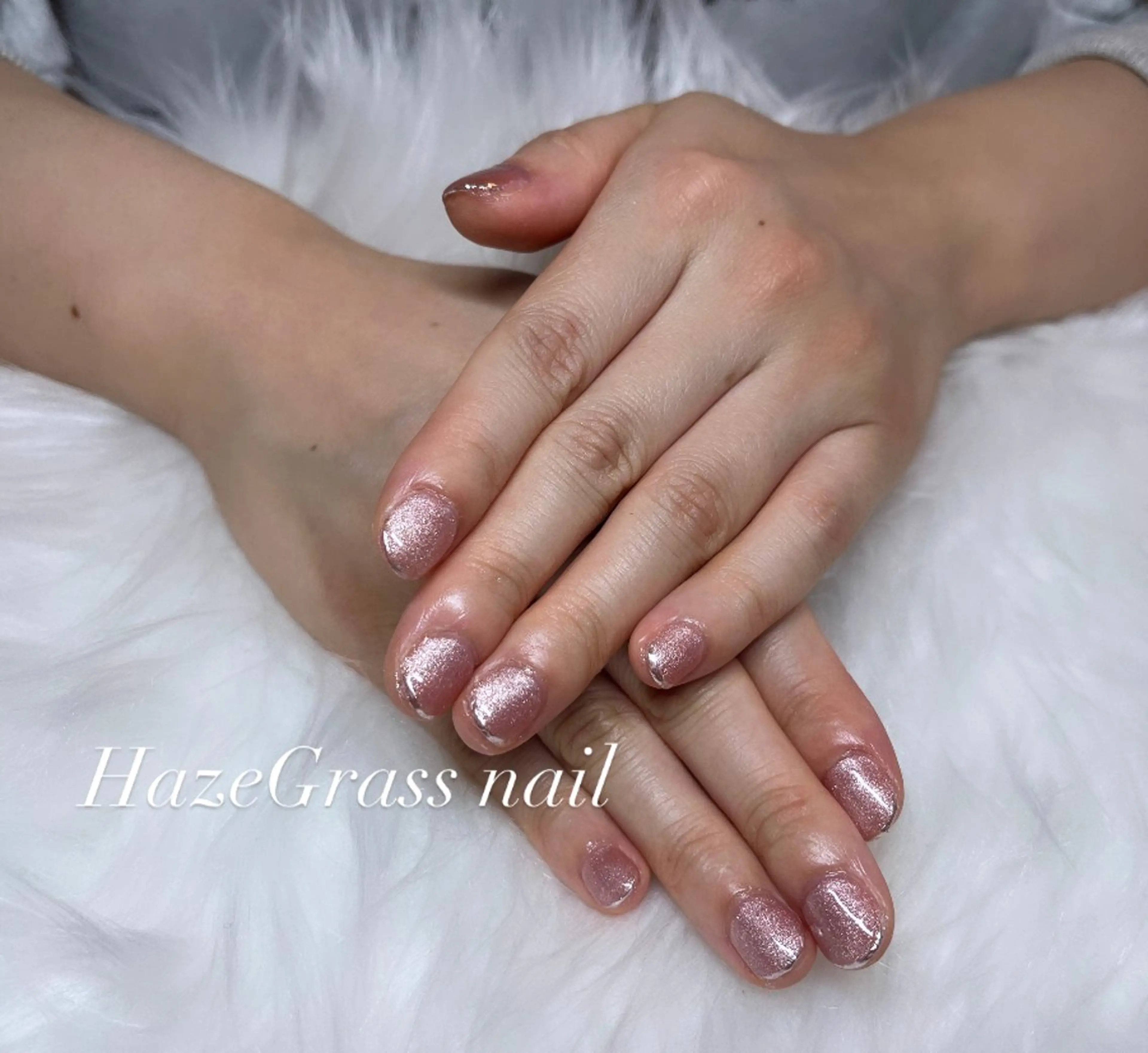 ネイル フレンチネイル マグネットネイル HazeGrass NAILのネイルデザイン