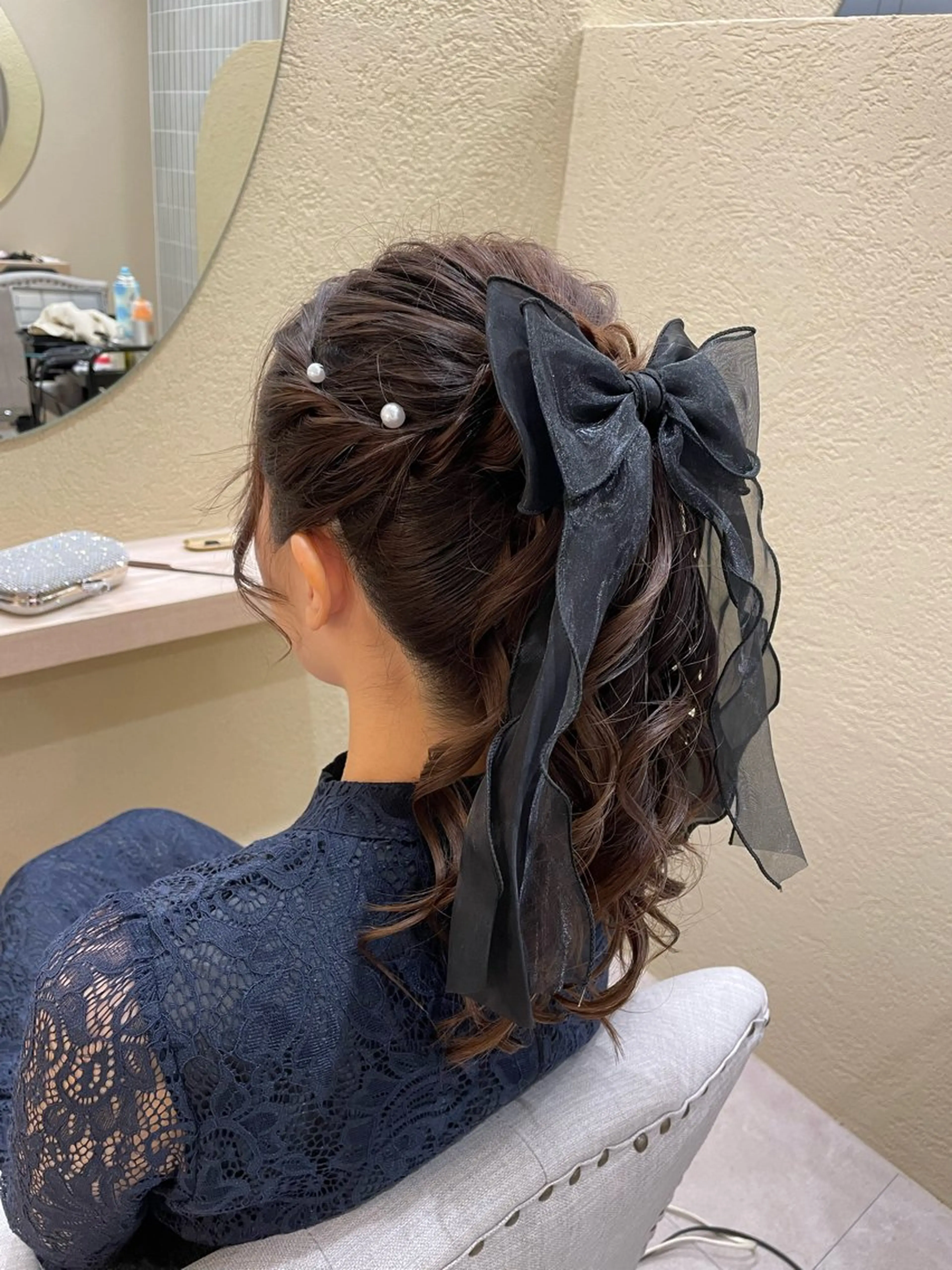 ロング ヘアアレンジ ヘアセット 大賀 祐未のヘアスタイル