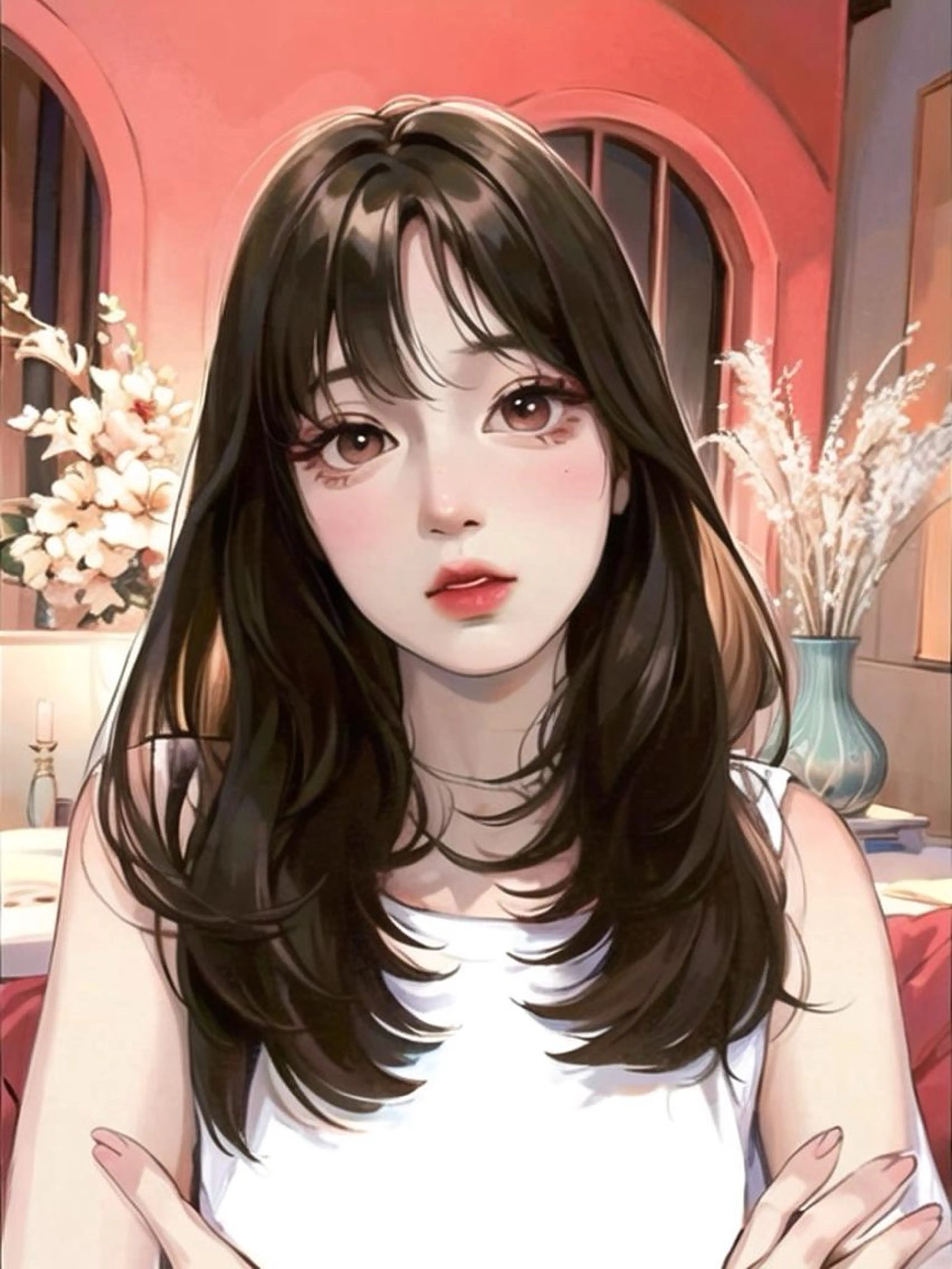 ロング カラー カット ヘアカラー トリートメント ヘッドスパ 山崎/ボブ縮毛矯正 レイヤー髪質改善のヘアスタイル