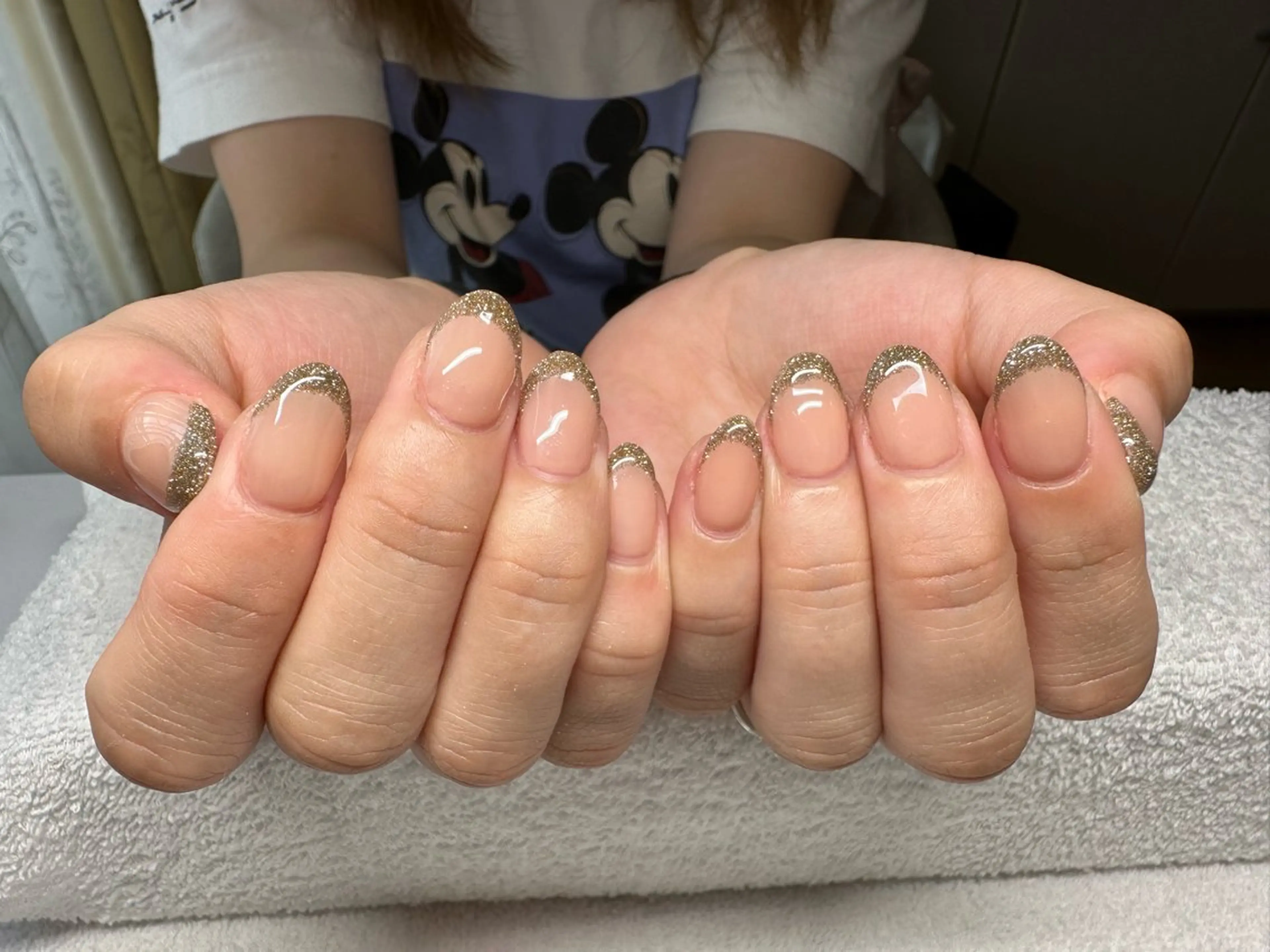 ネイル フレンチネイル ラメ(グリッター) SalonPartage所属・Ruby りさのネイルデザイン