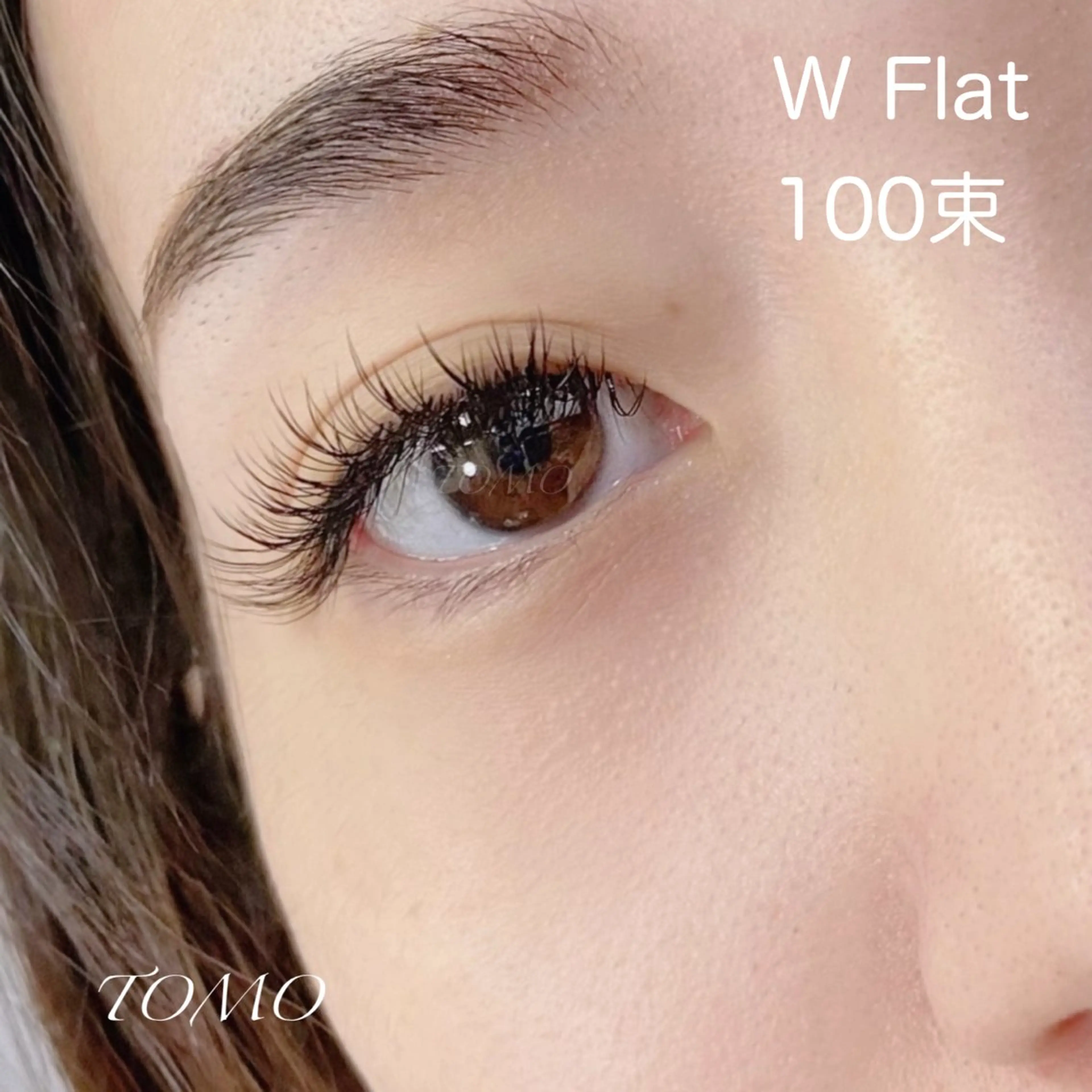マツエク・マツパ バインドロック 束感まつ毛 フラットラッシュ まつげパーマ 一重×まつ毛パーマ マツエク eneru by arto🌻TOMOのマツエク・マツパデザイン