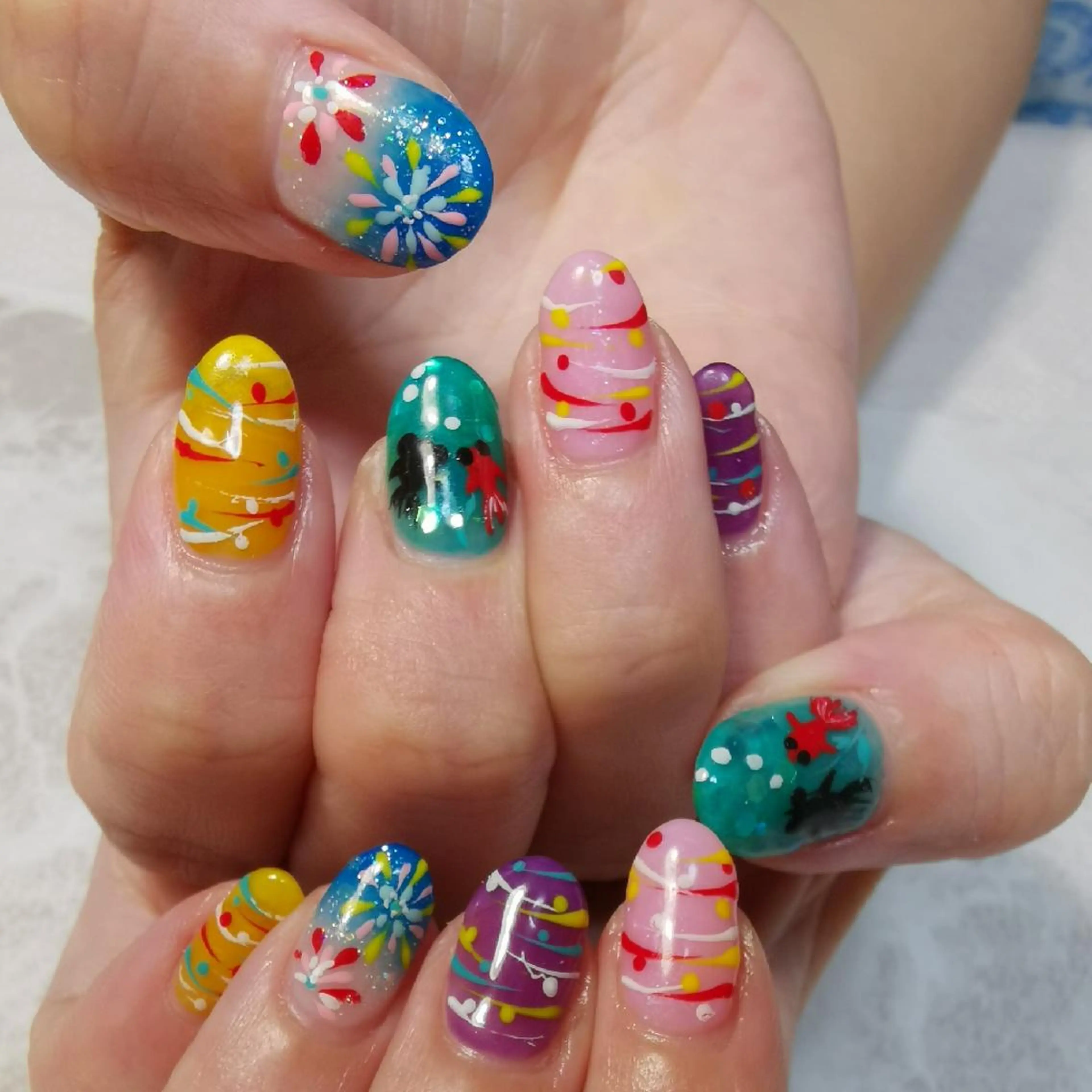 ネイル ヨーヨーネイル ハンドネイル reve あやののネイルデザイン