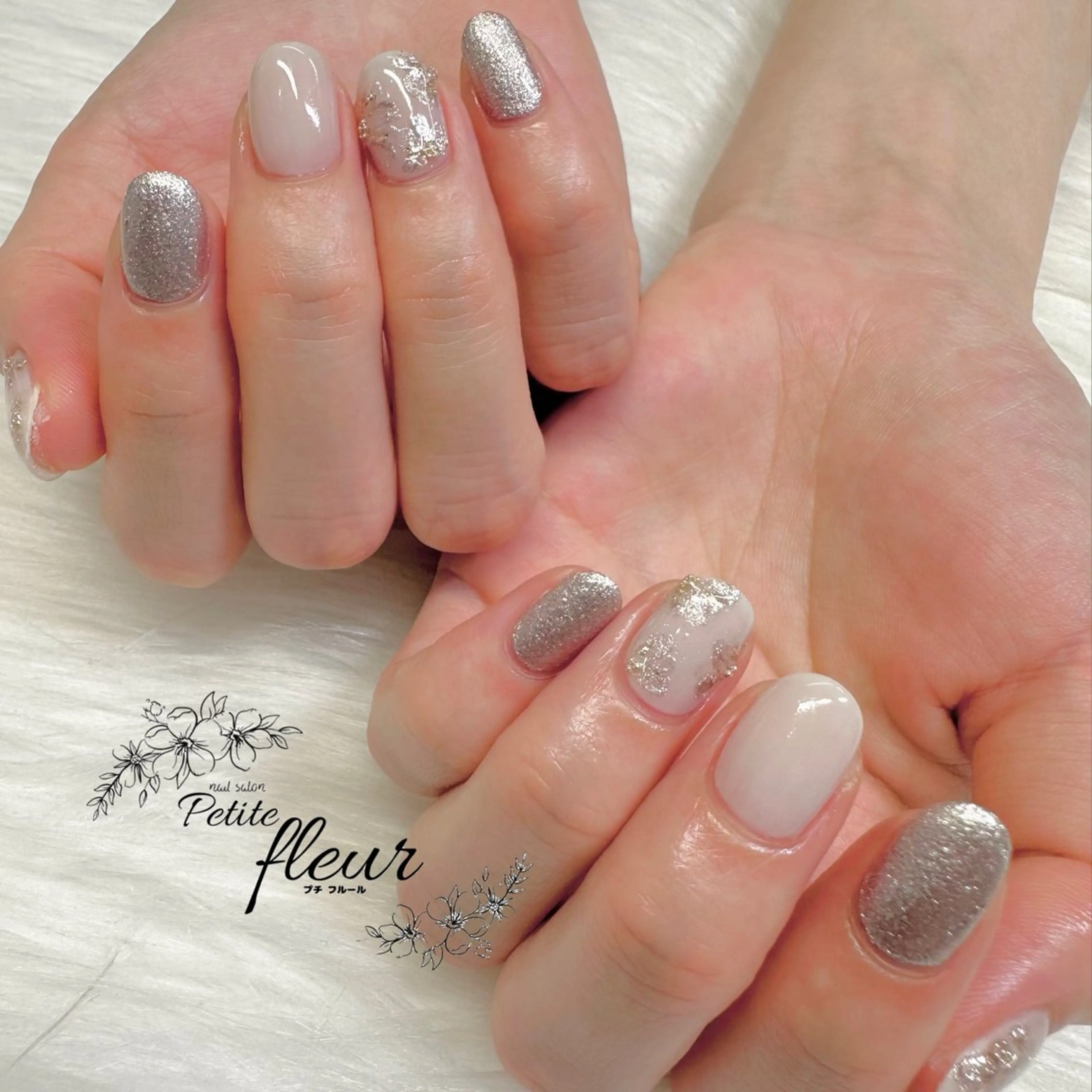 ネイル フラワーネイル ニュアンスネイル ❁⃘*。Petite fleur❁⃘*りさのネイルデザイン