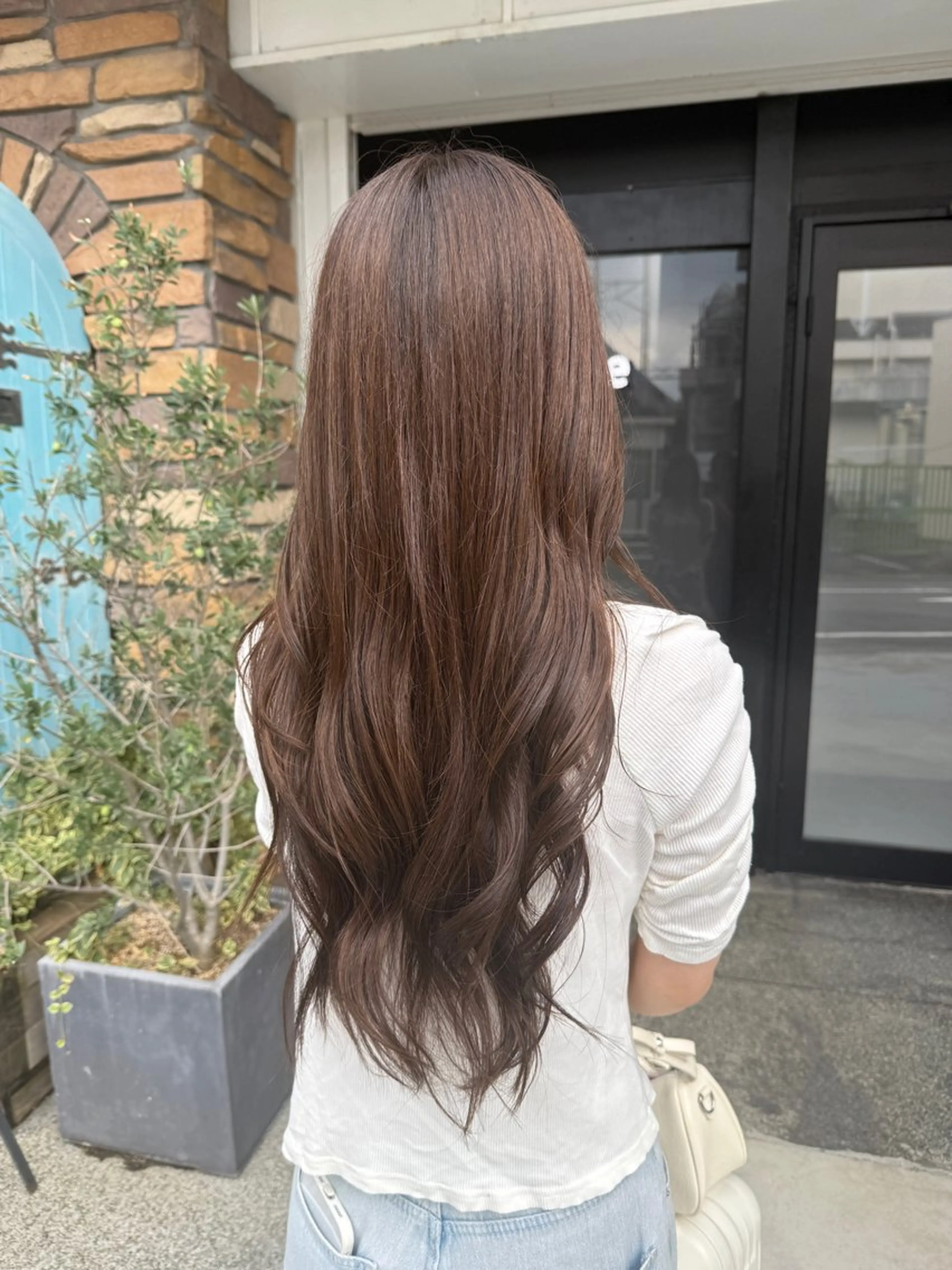 ロング カラー カット ヘアカラー トリートメント 透明感カラー/パーマ 🌀アオノアユミのヘアスタイル